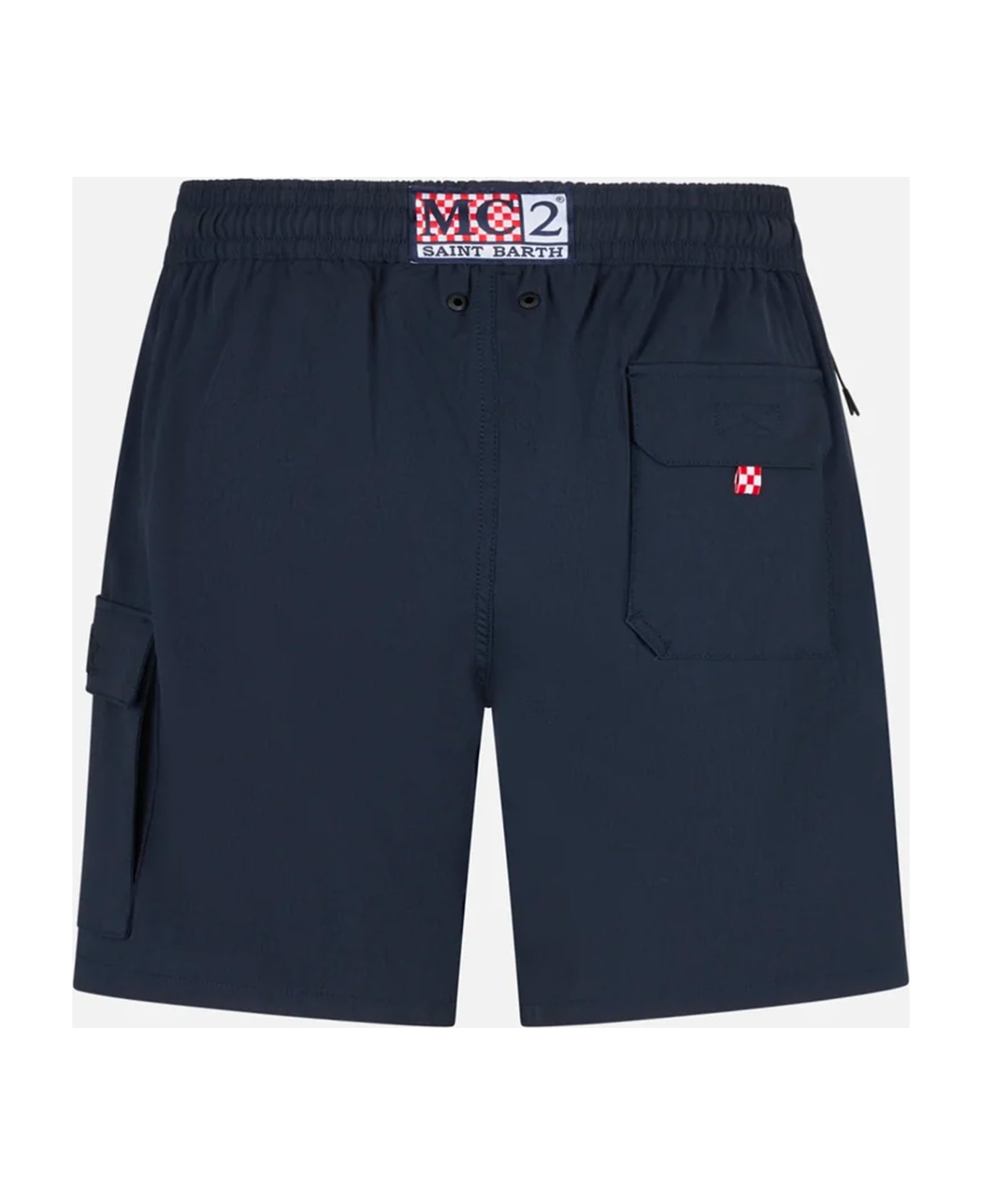 MC2 Saint Barth Man Blue Navy Comfort And Stretch Swim Shorts - BLUE スイムトランクス