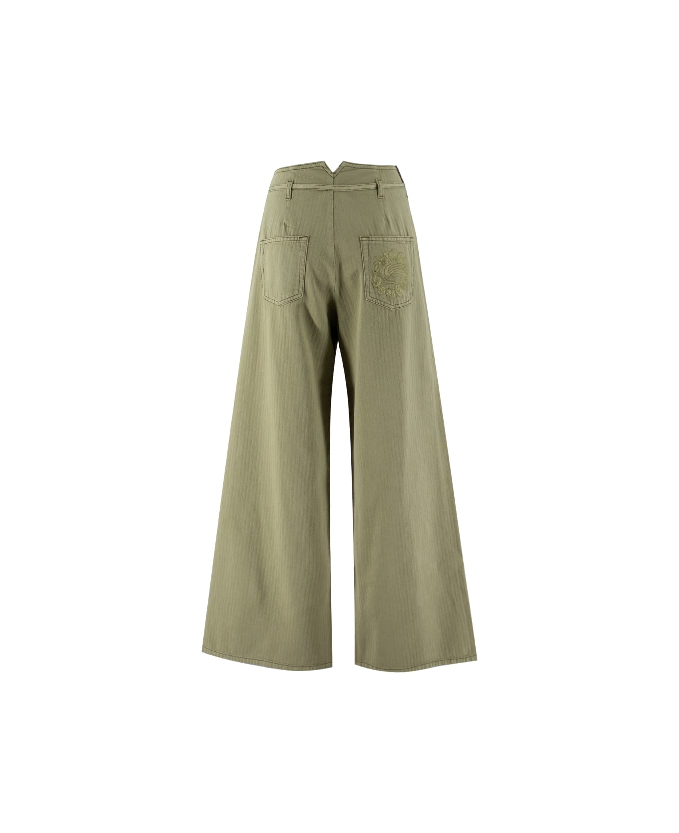 Etro Green Culotte Jeans With Belt - GREEN ボトムス