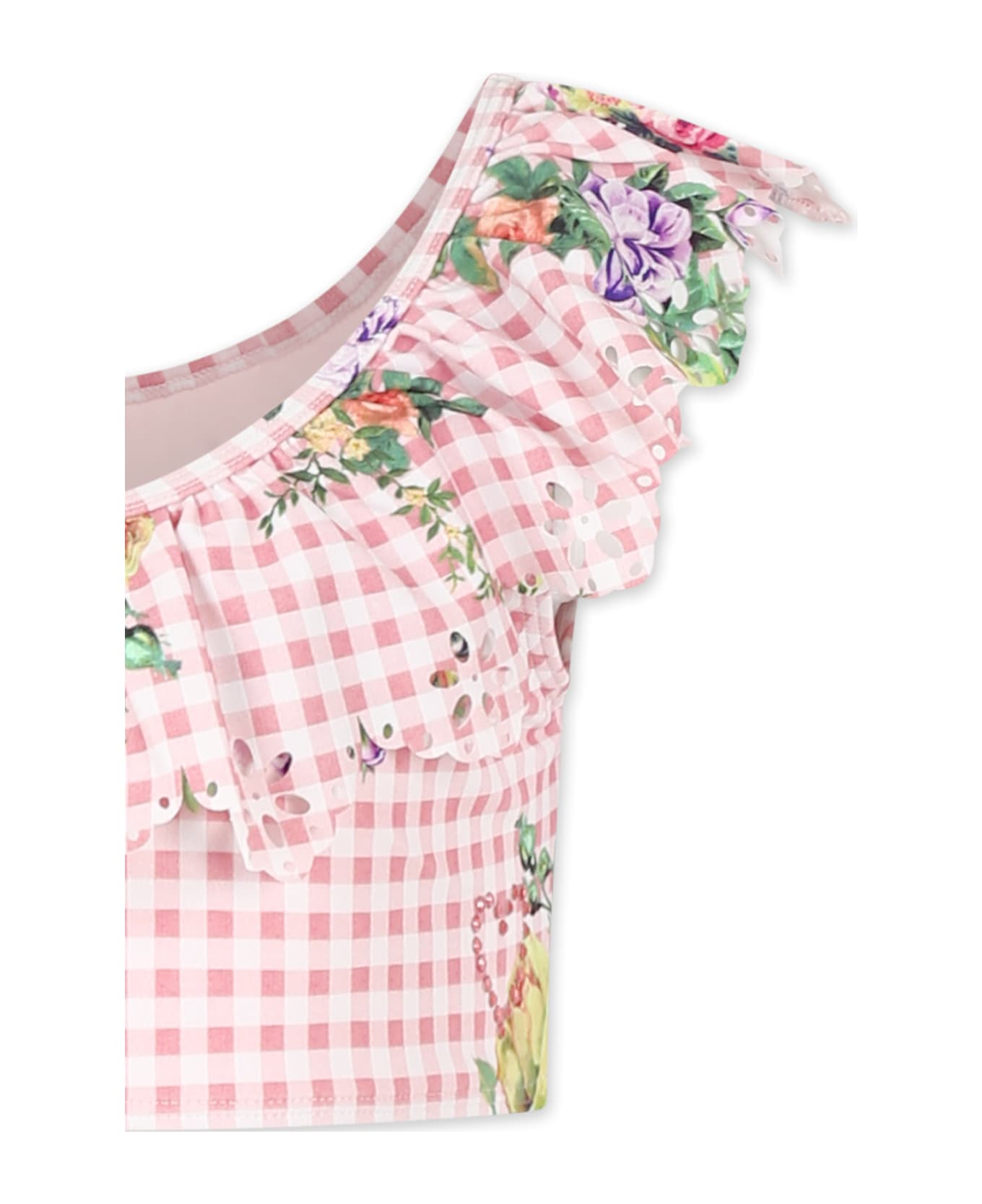 Camilla Pink Bikini For Girl With Floral Print - Pink