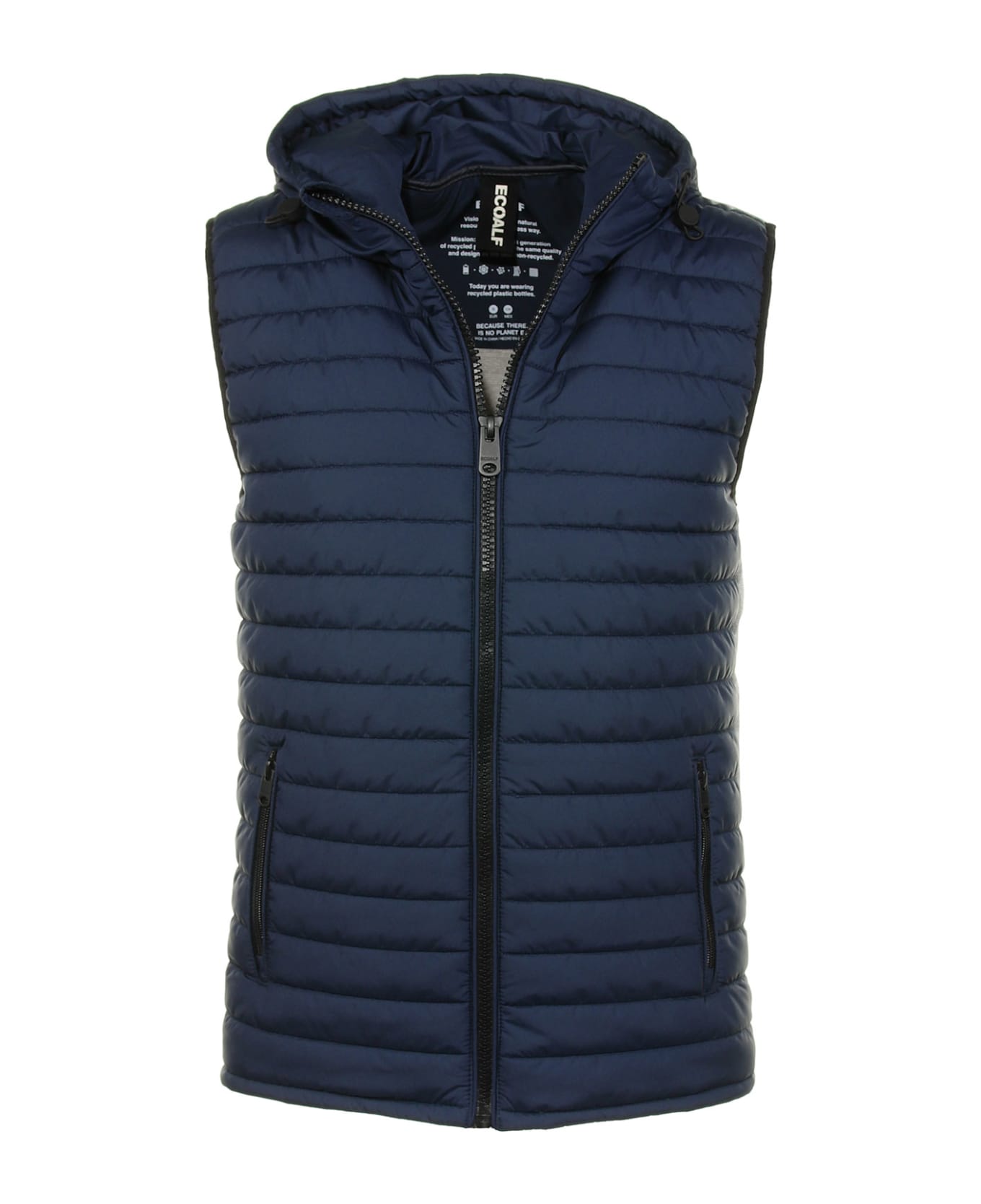 Ecoalf Quilted Vest With Hood - MIDNIGHT NAVY ベスト