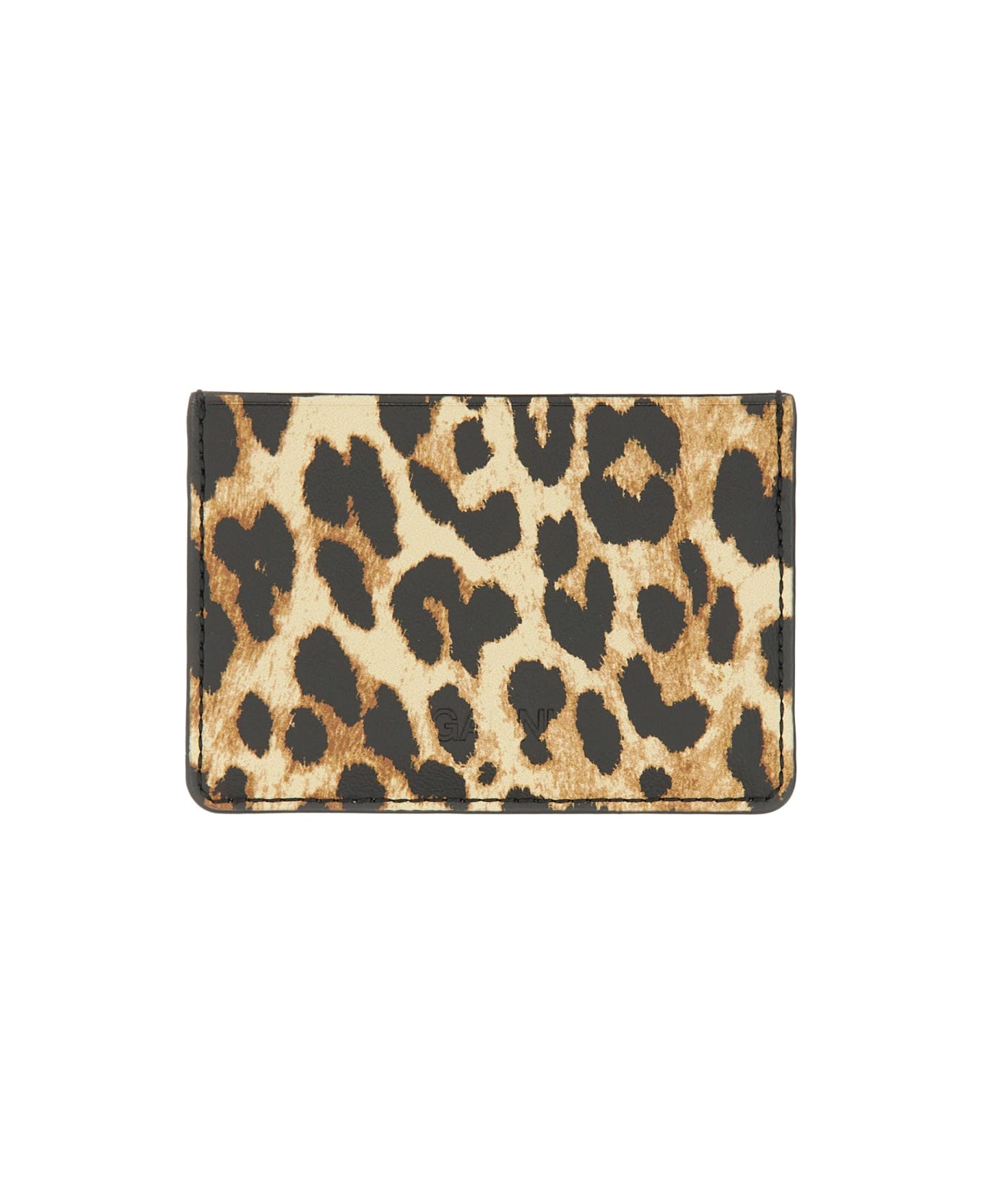 Ganni Card Holder With Animal Motif - Leopardato