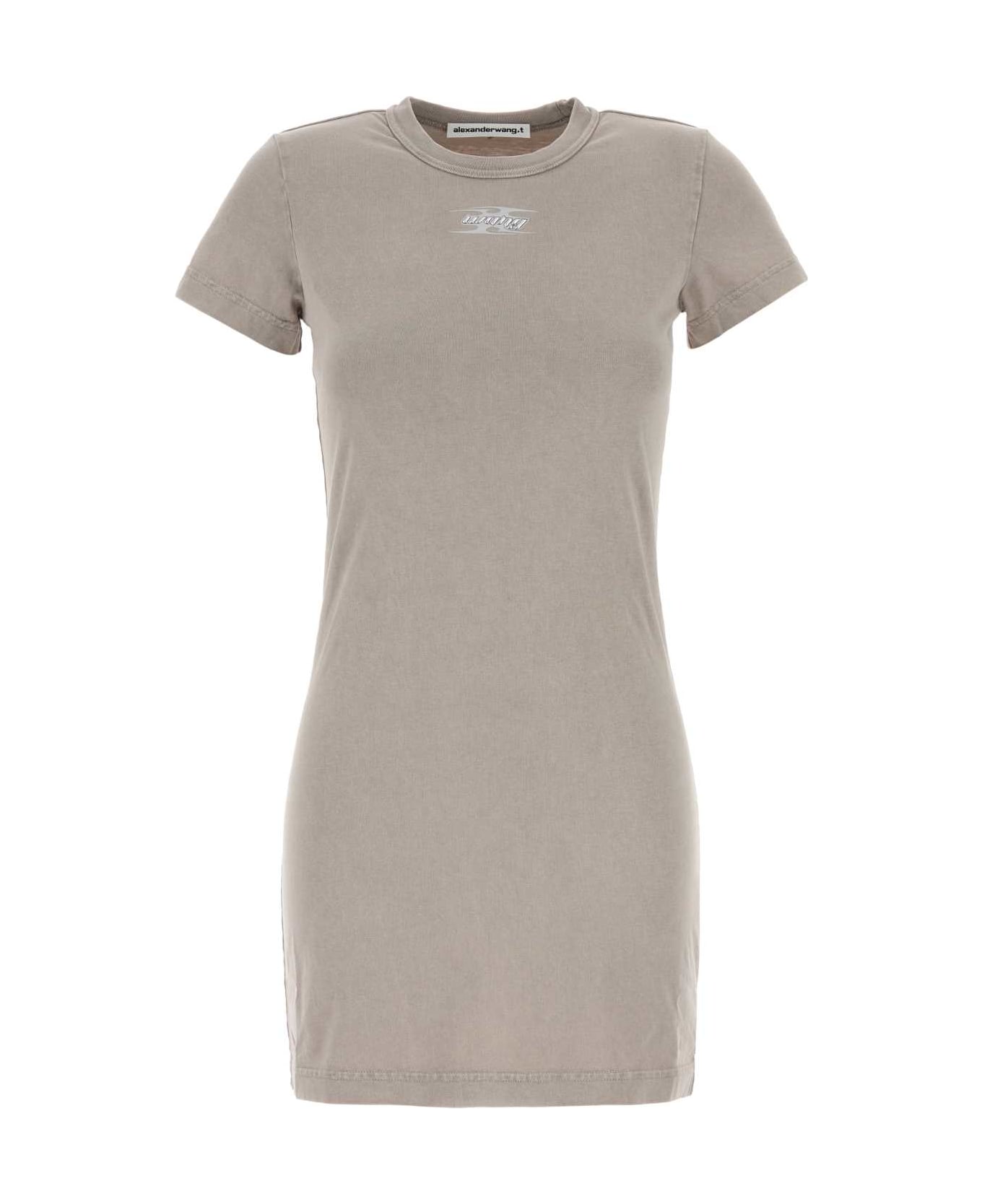T by Alexander Wang Light Pink Cotton T-shirt Mini Dress - WASHEDOYSTER