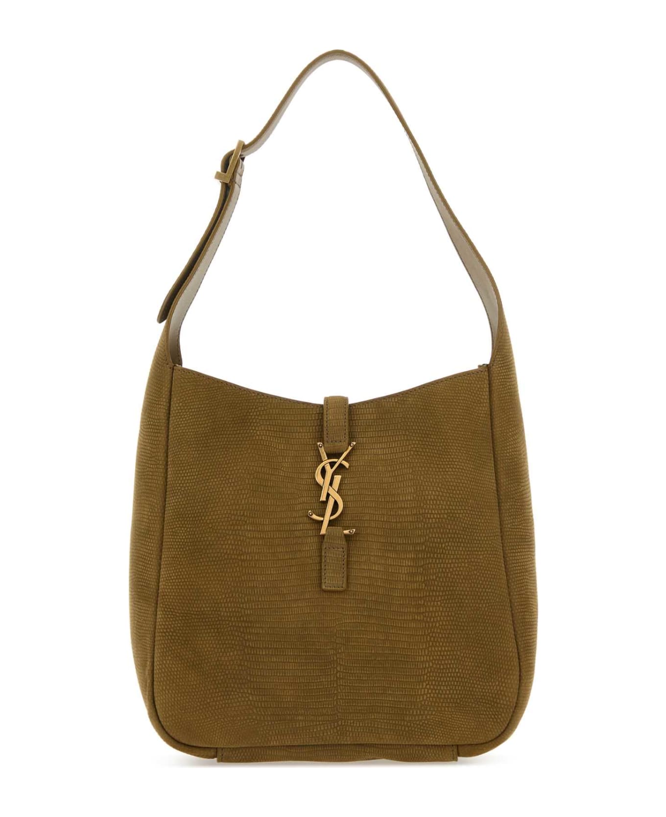 Saint Laurent Brown Leather Small Le 5 ã  7 Soft Shoulder Bag - DARKPISTACHIO