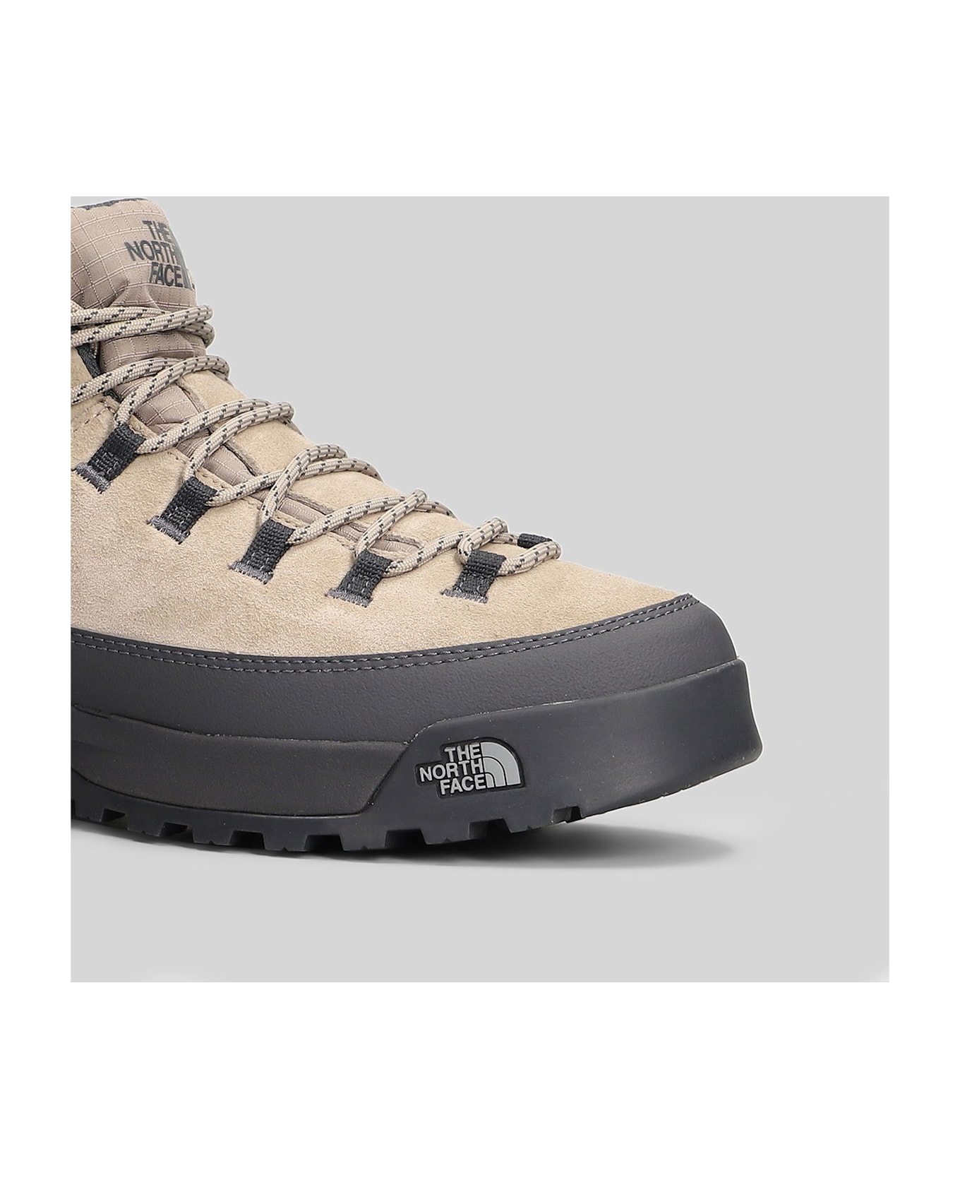 The North Face Glenclyffe Combat Boots In Grey Suede - grey