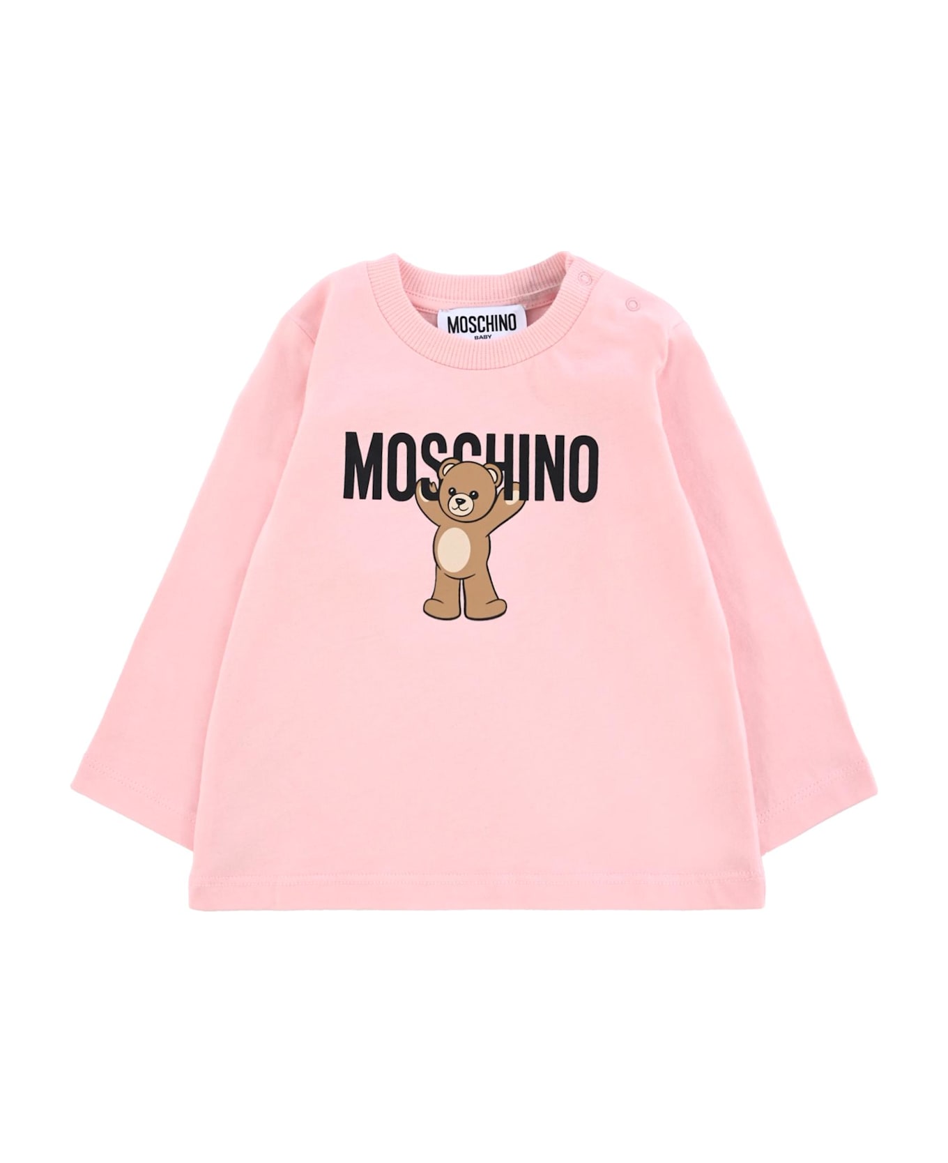 Moschino Pink T-shirt For Baby Girl With Teddy Bear - Pink