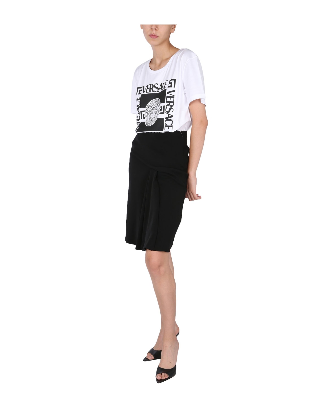 Versace Midi Skirt - NERO