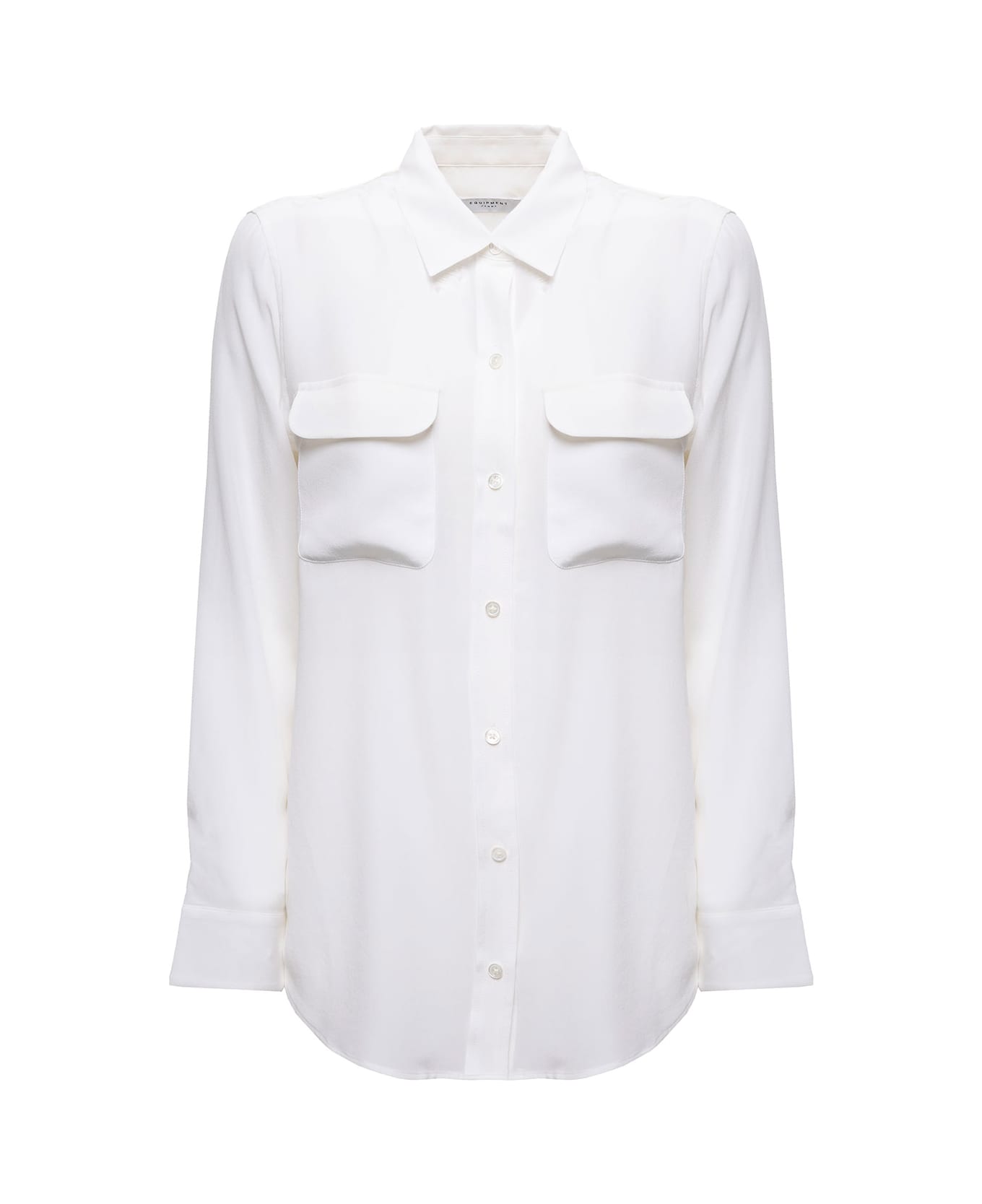 Equipment 'slim Signature' Silk White Shirt Woman - Bianco シャツ