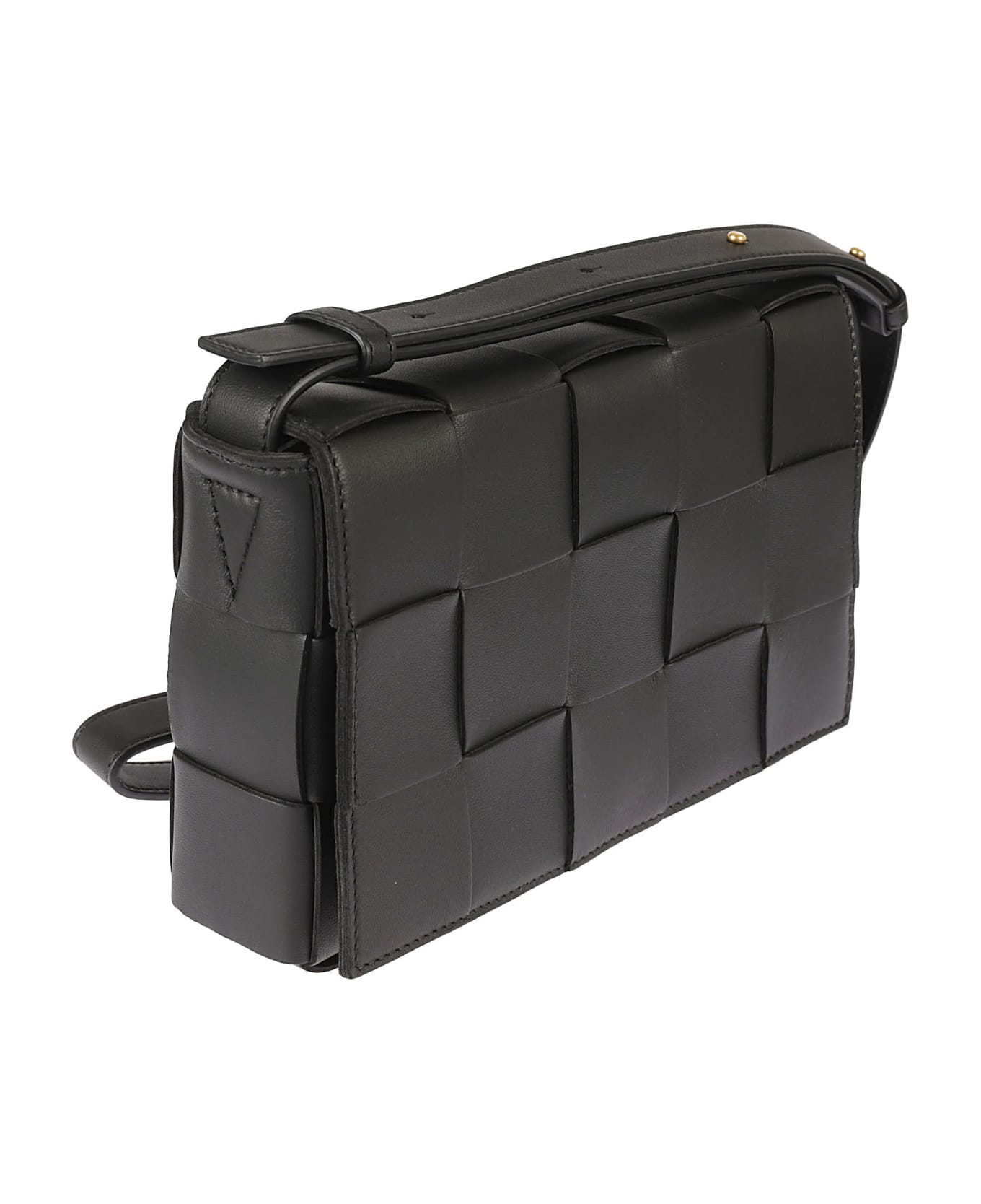 Bottega Veneta Small Cassette Shoulder Bag - Black/Gold