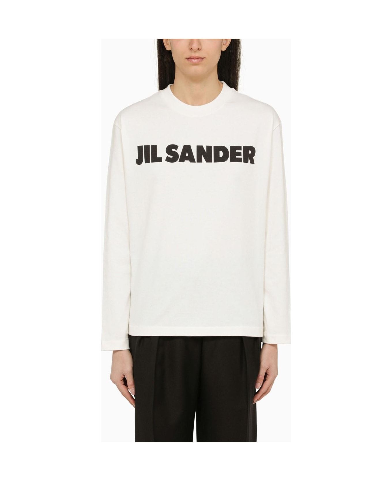 Jil Sander White Long-sleeved T-shirt