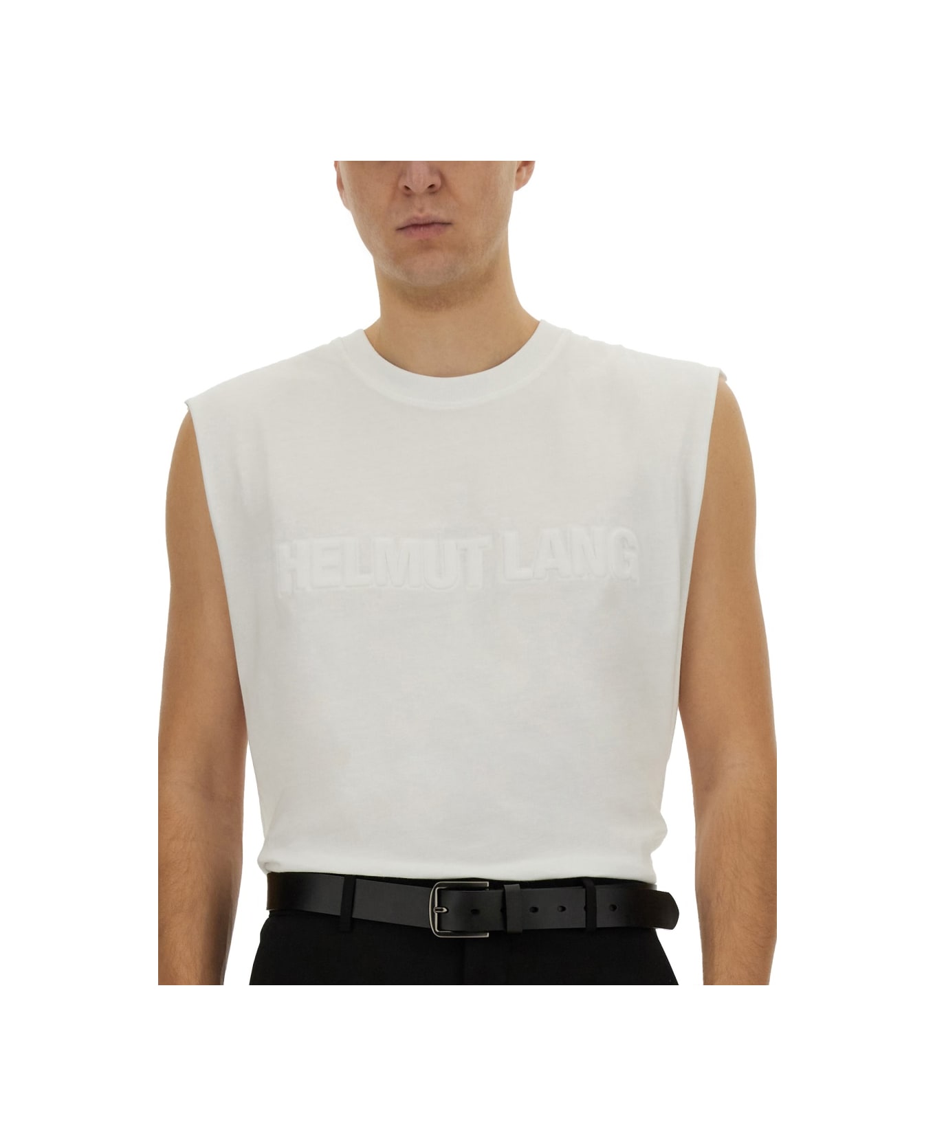Helmut Lang Embossed Logo Tank Top - J Optic White