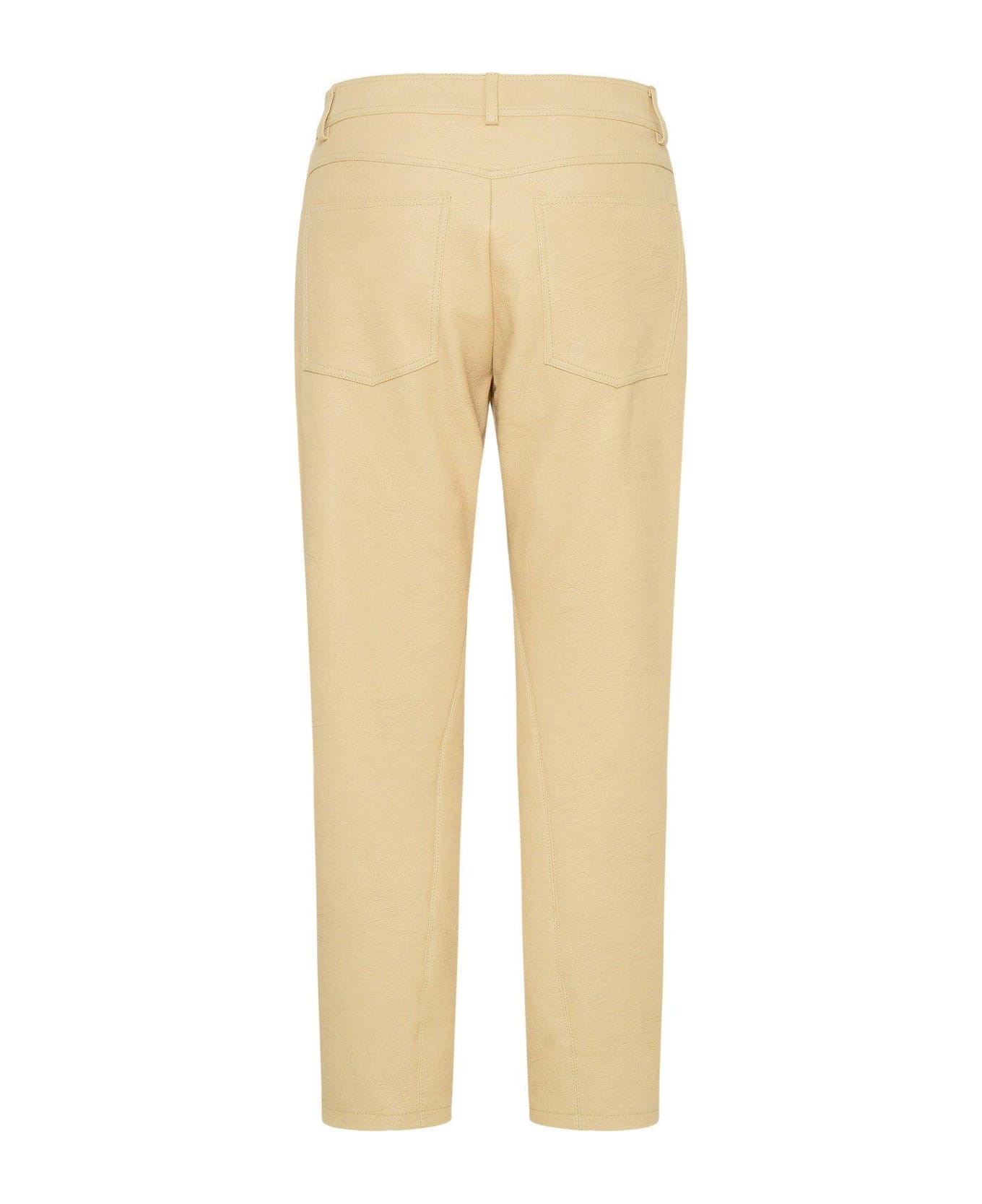 Stella McCartney Contrast Stitched Cropped Trousers - Beige ボトムス