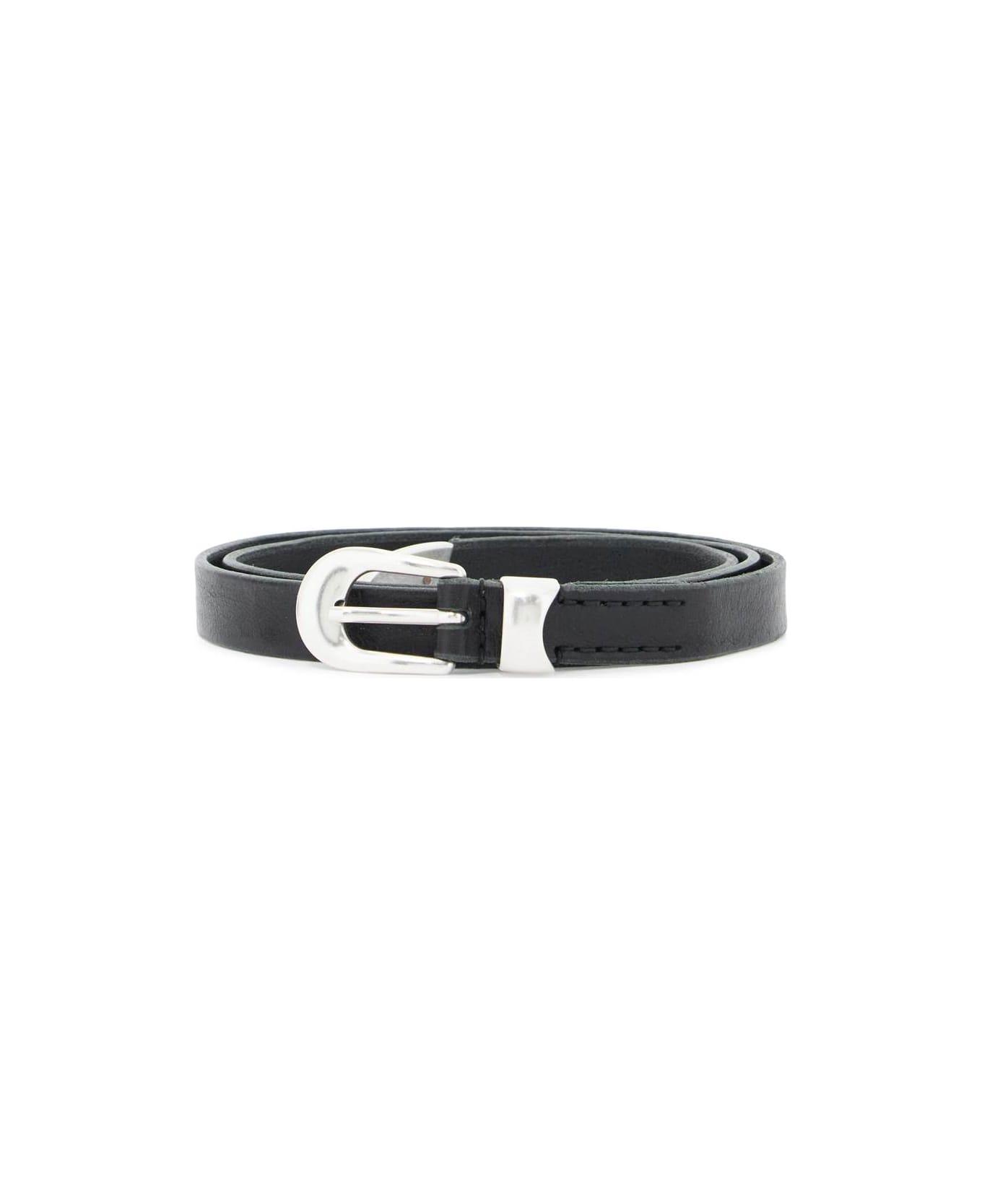 Our Legacy Leather Belt - BLACK LEATHER (Black)