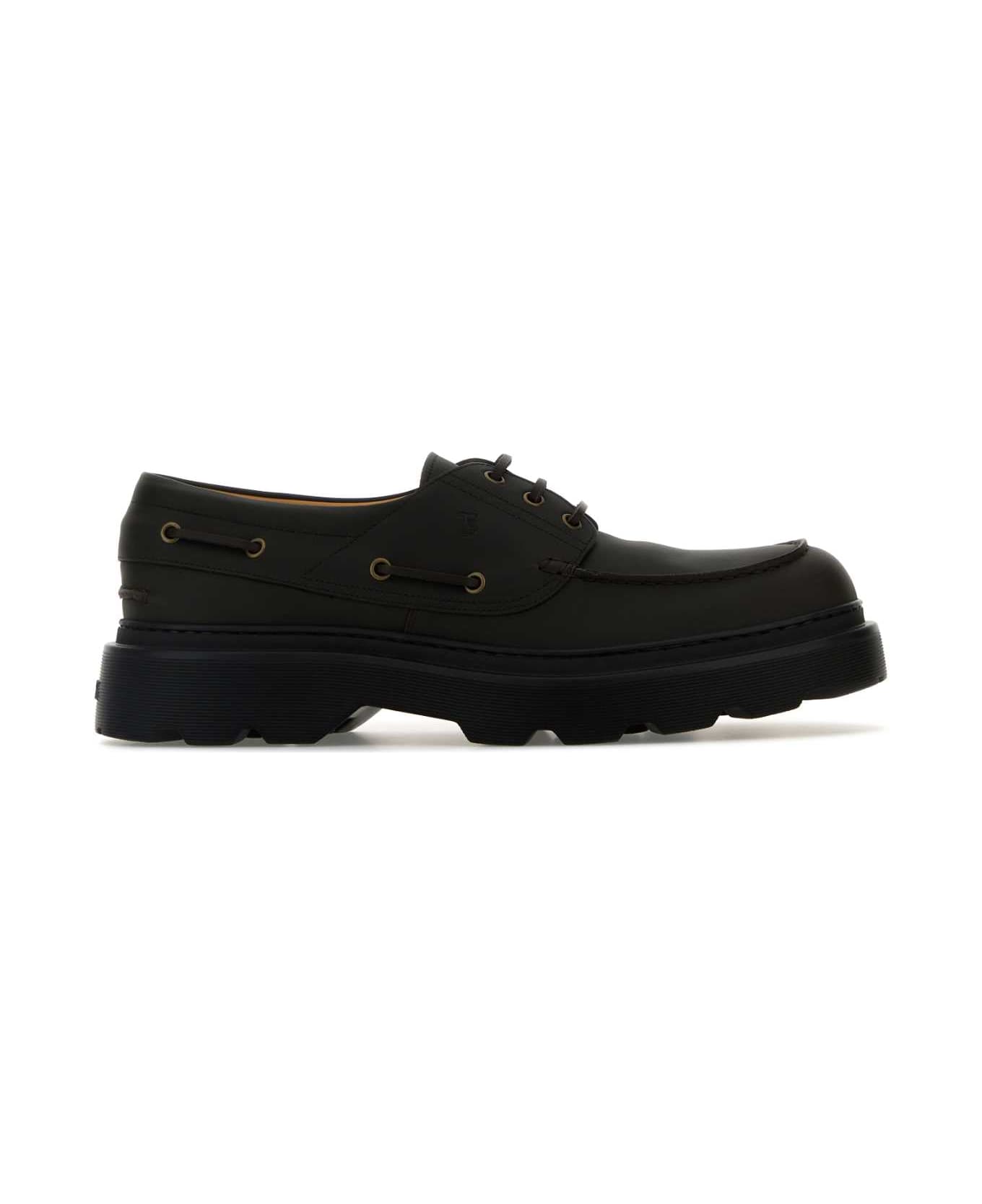 Tod
s Black Leather Loafers - PALISSANDRO