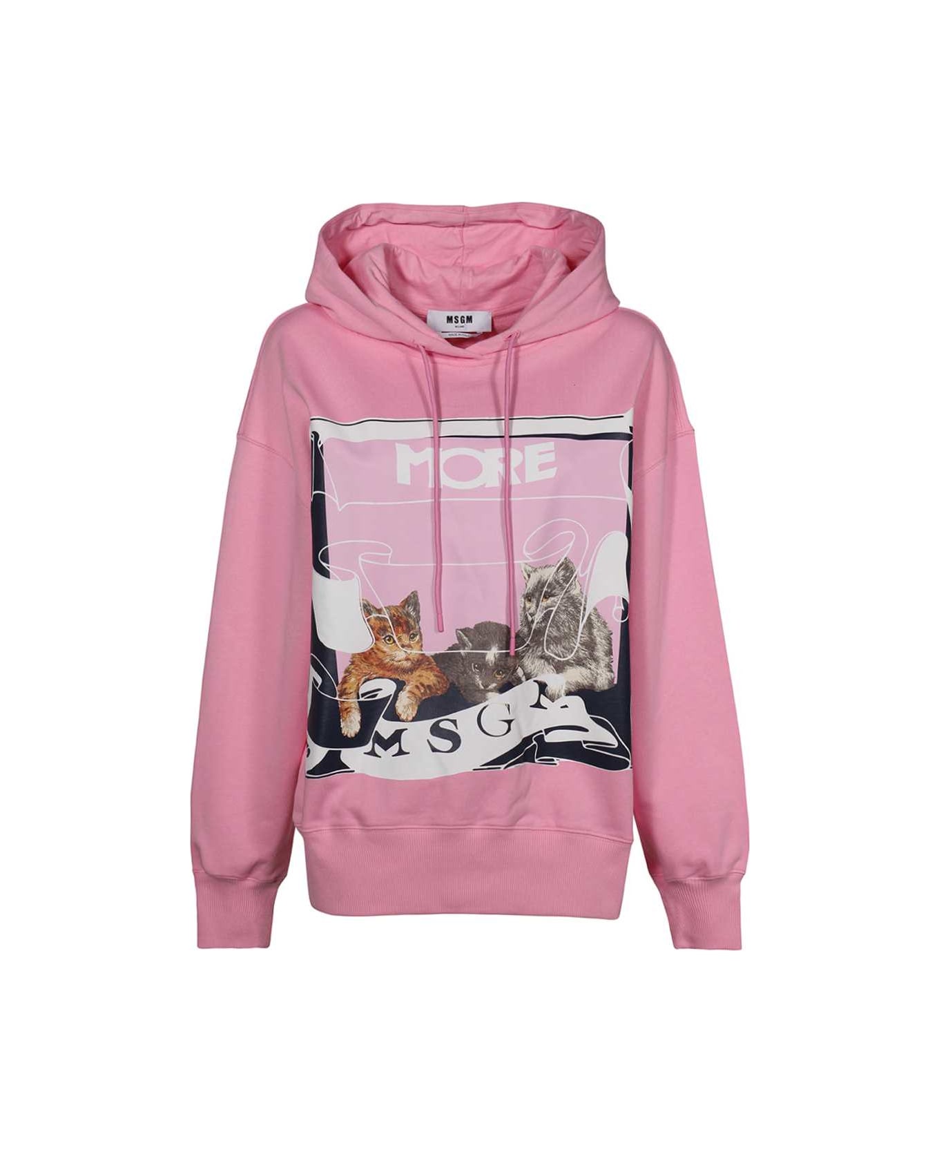 MSGM Cotton Hoodie - Pink