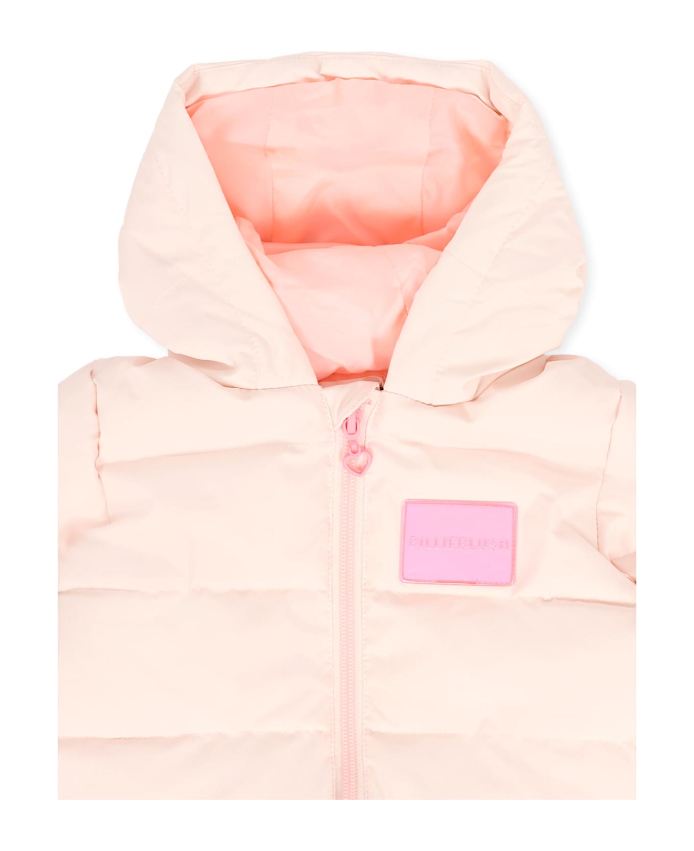 Billieblush Pink Down Jacket For Baby Girl With Bow - Pink