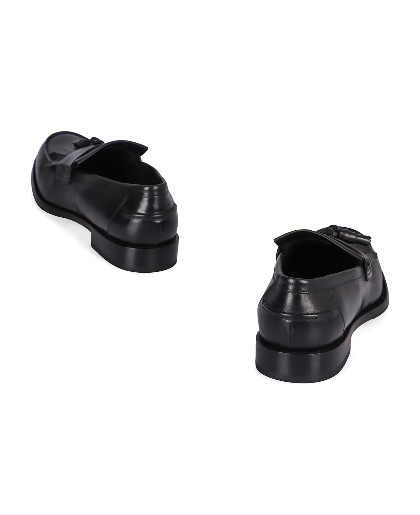 Doucal's Leather Moccasins - black