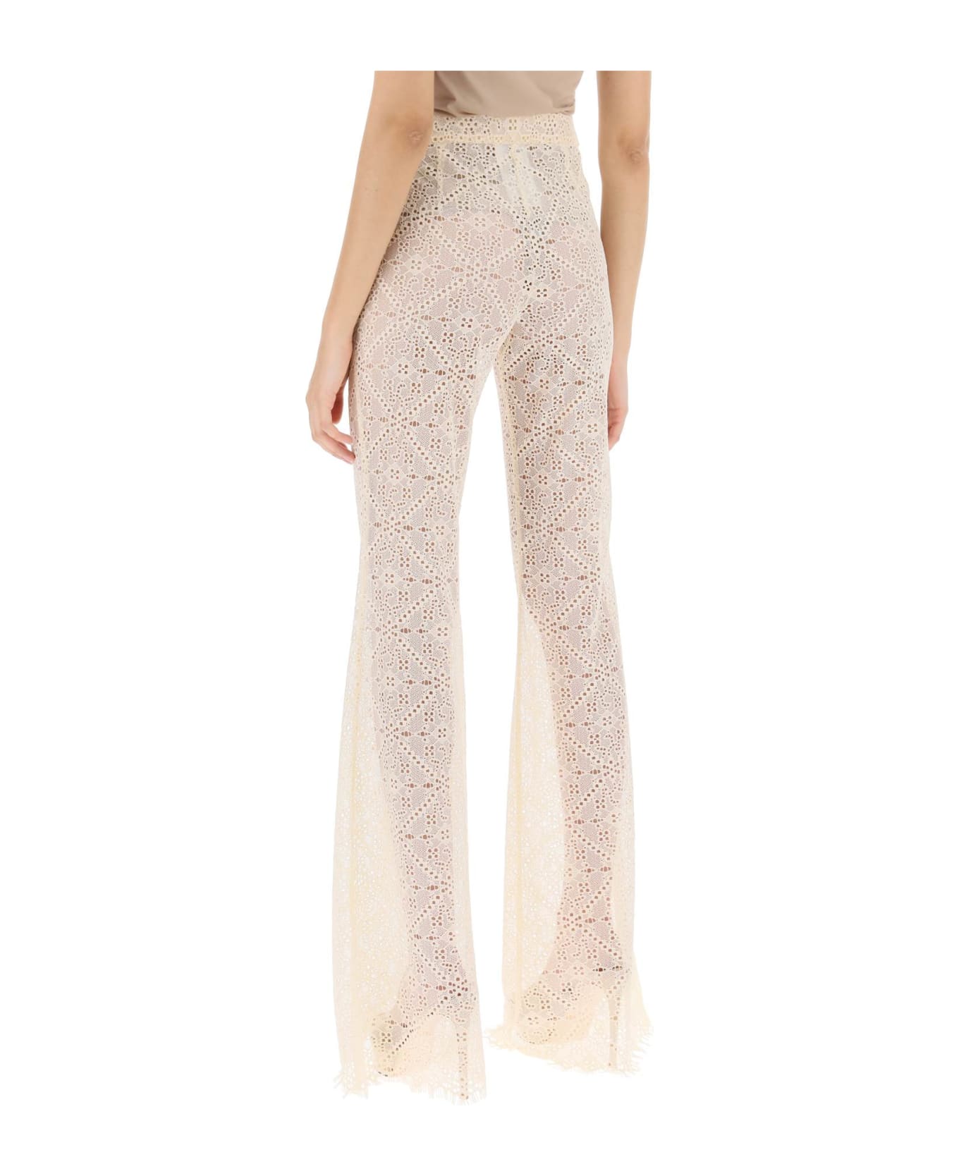 Dsquared2 Super Flared Lace Pants - White