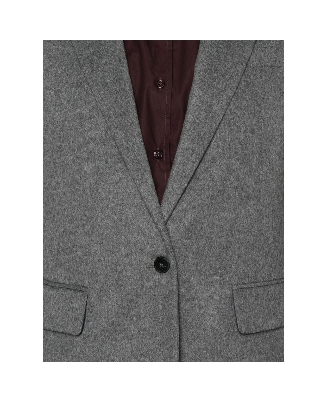 Forte_Forte Wool Single-breasted Jacket - Grey