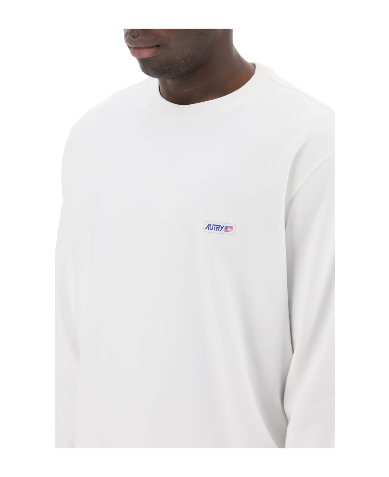 Autry Cotton Sweatshirt With Logo - White フリース