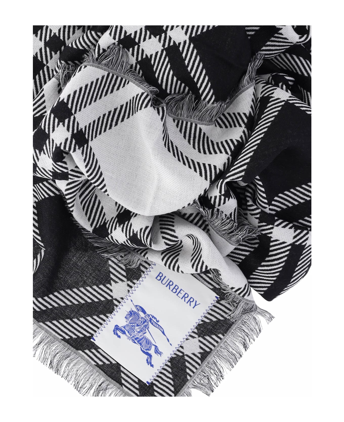 Burberry 
check
 Scarf - Black  