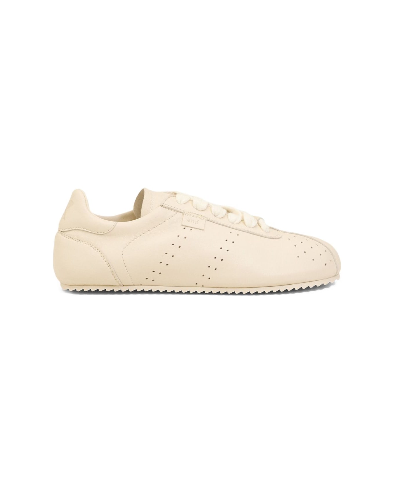 Ami Alexandre Mattiussi Leather Sneakers - Ivory