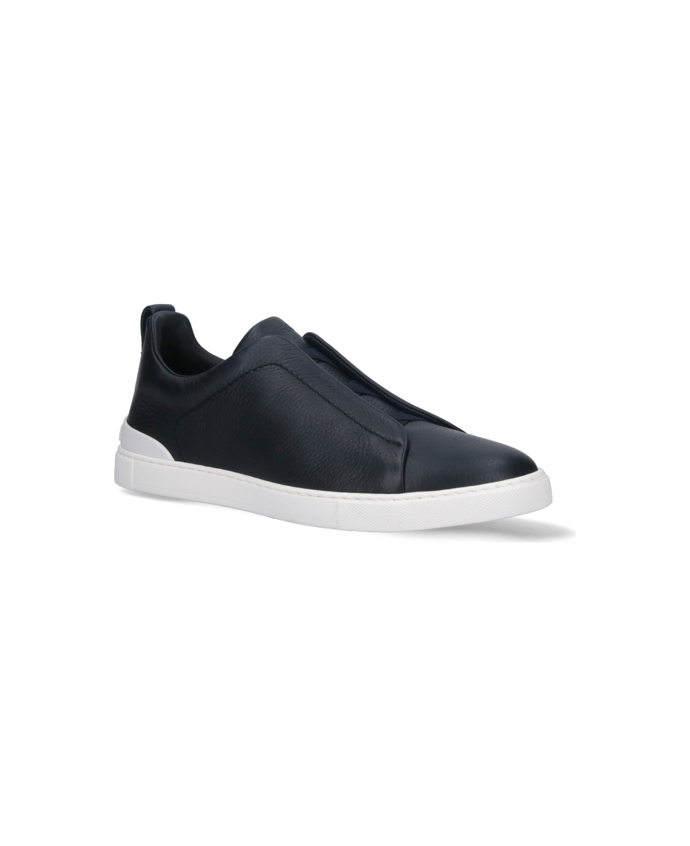 Zegna "triple Stitch " Low-top Sneakers - Blue
