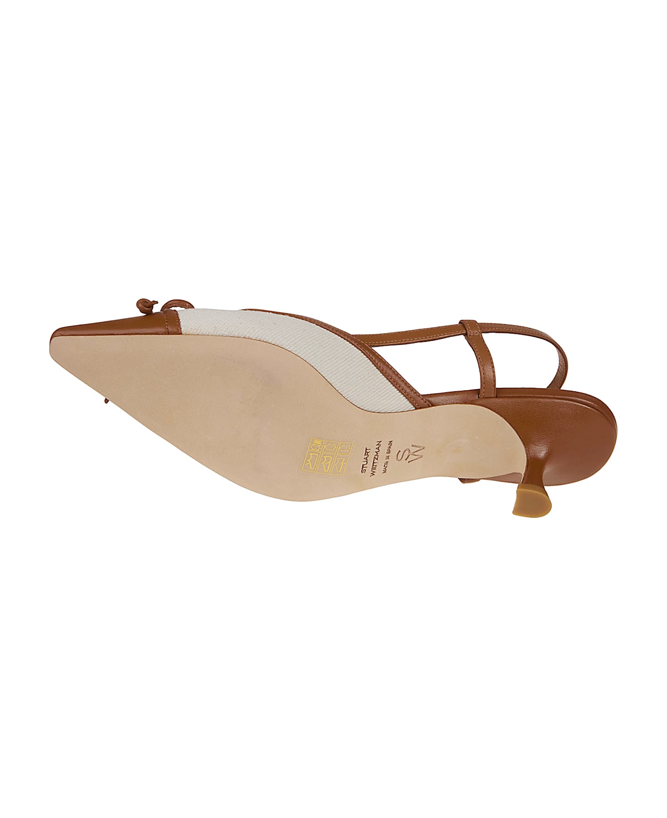 Stuart Weitzman Kitty Slingback 50 Sandals - B Linen/hazel