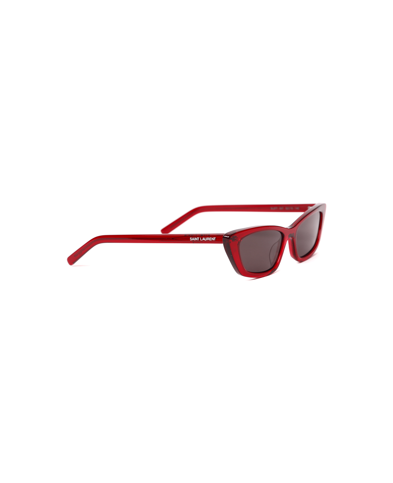 Saint Laurent Eyewear Red Acetate Cat-eye Sunglasses - Red アイウェア