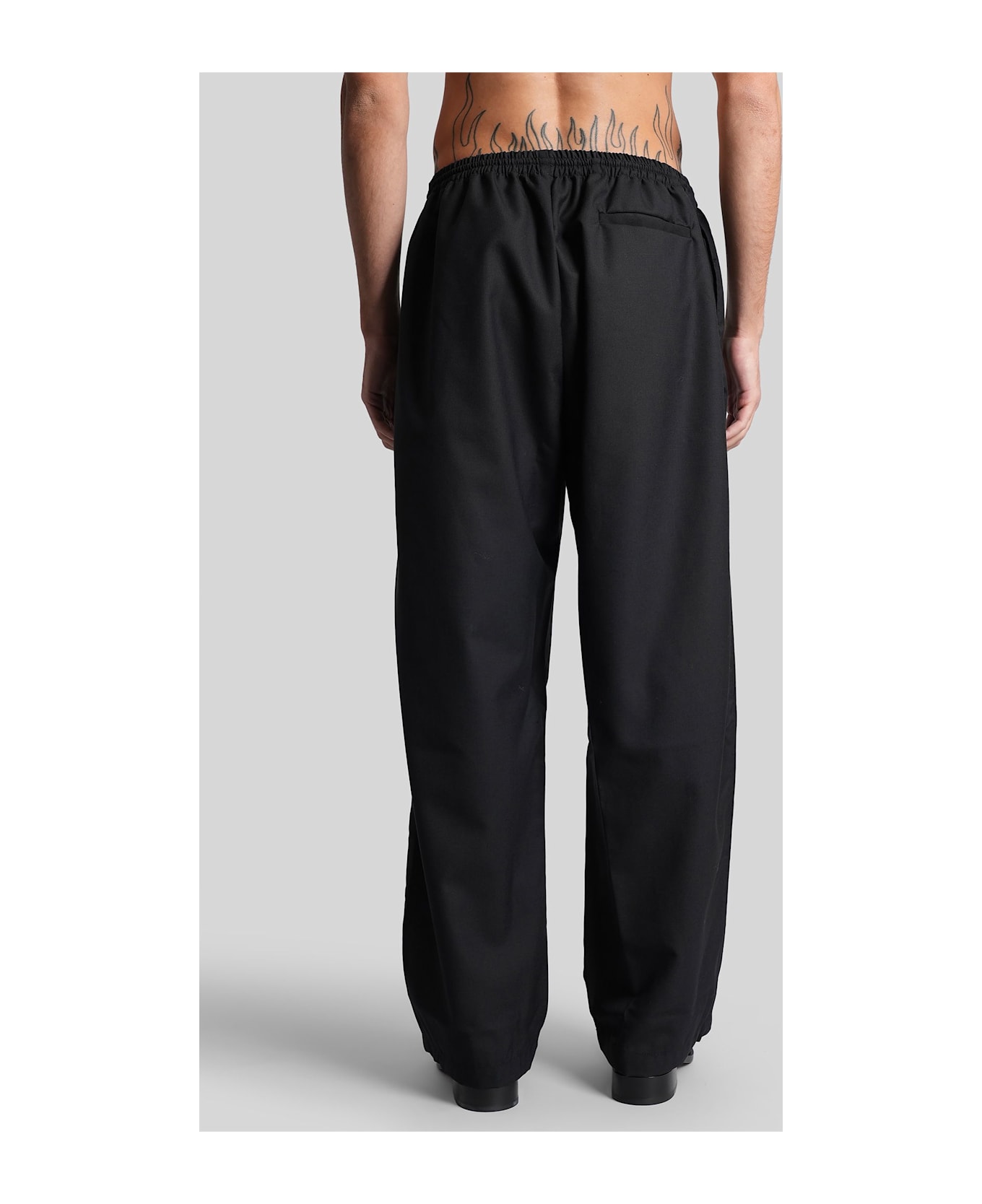 Willy Chavarria Ruff Rider Pant Pants In Black Wool - black ボトムス