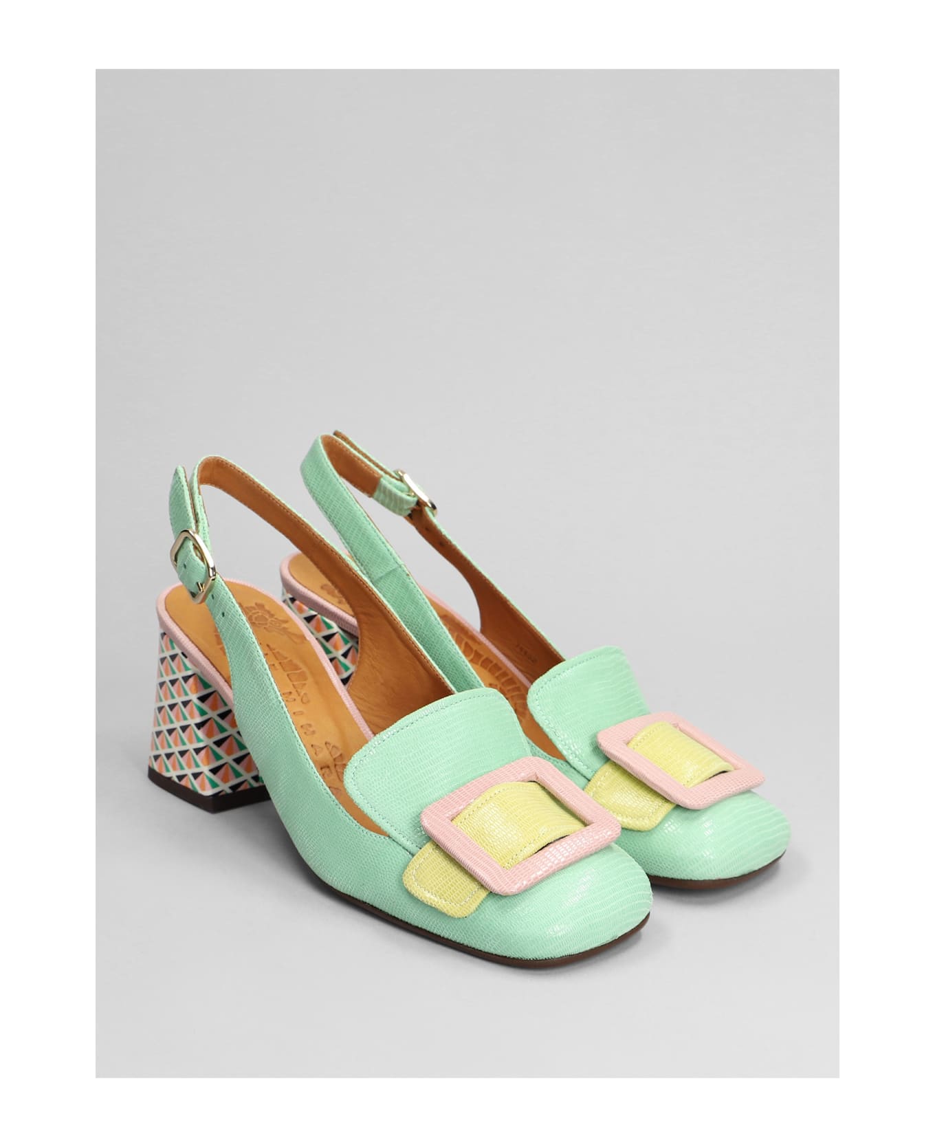 Chie Mihara Suzan Pumps In Green Leather - green ハイヒール