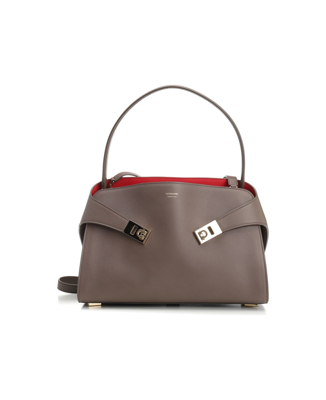 Ferragamo 'hug Soft' Bag - Dove Grey
