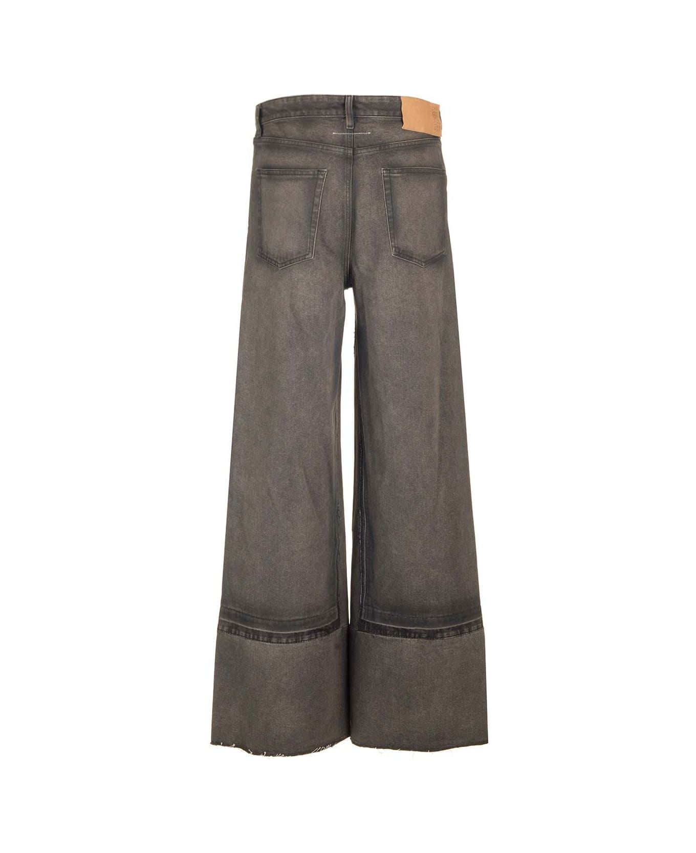 MM6 Maison Margiela 5-pocket, Wide-leg Grey Jeans - Grey