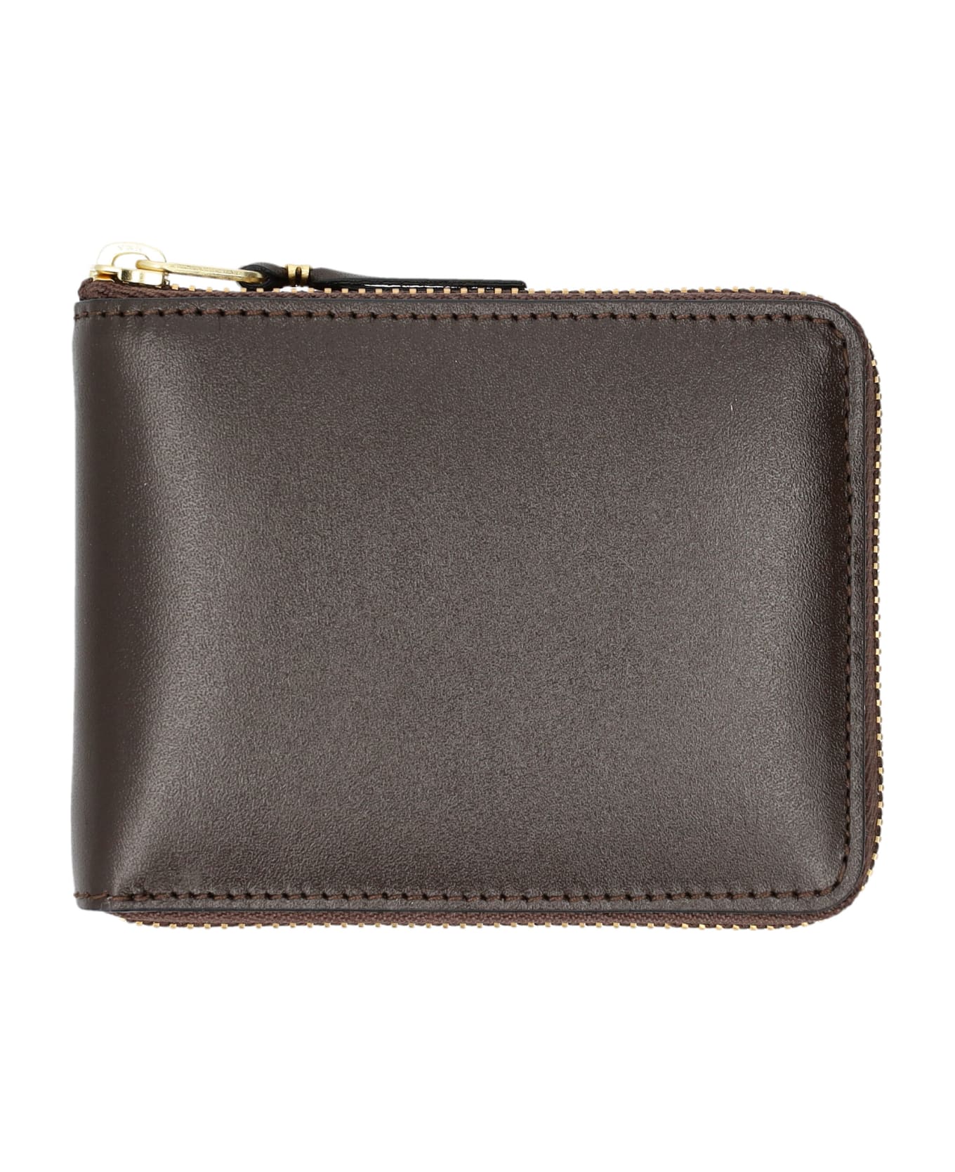 Comme des Garçons Wallet Small Zip Around Wallet - BROWN