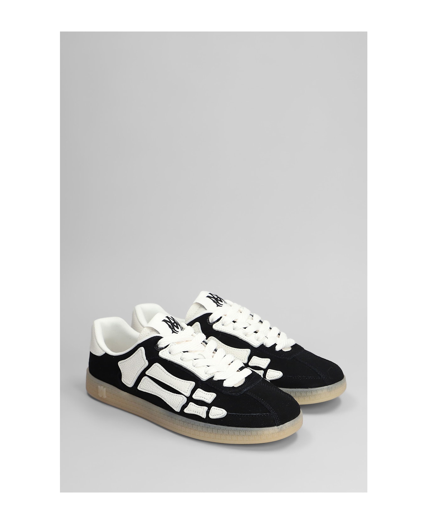 AMIRI Pacific Bones Sneakers In Black Suede - black
