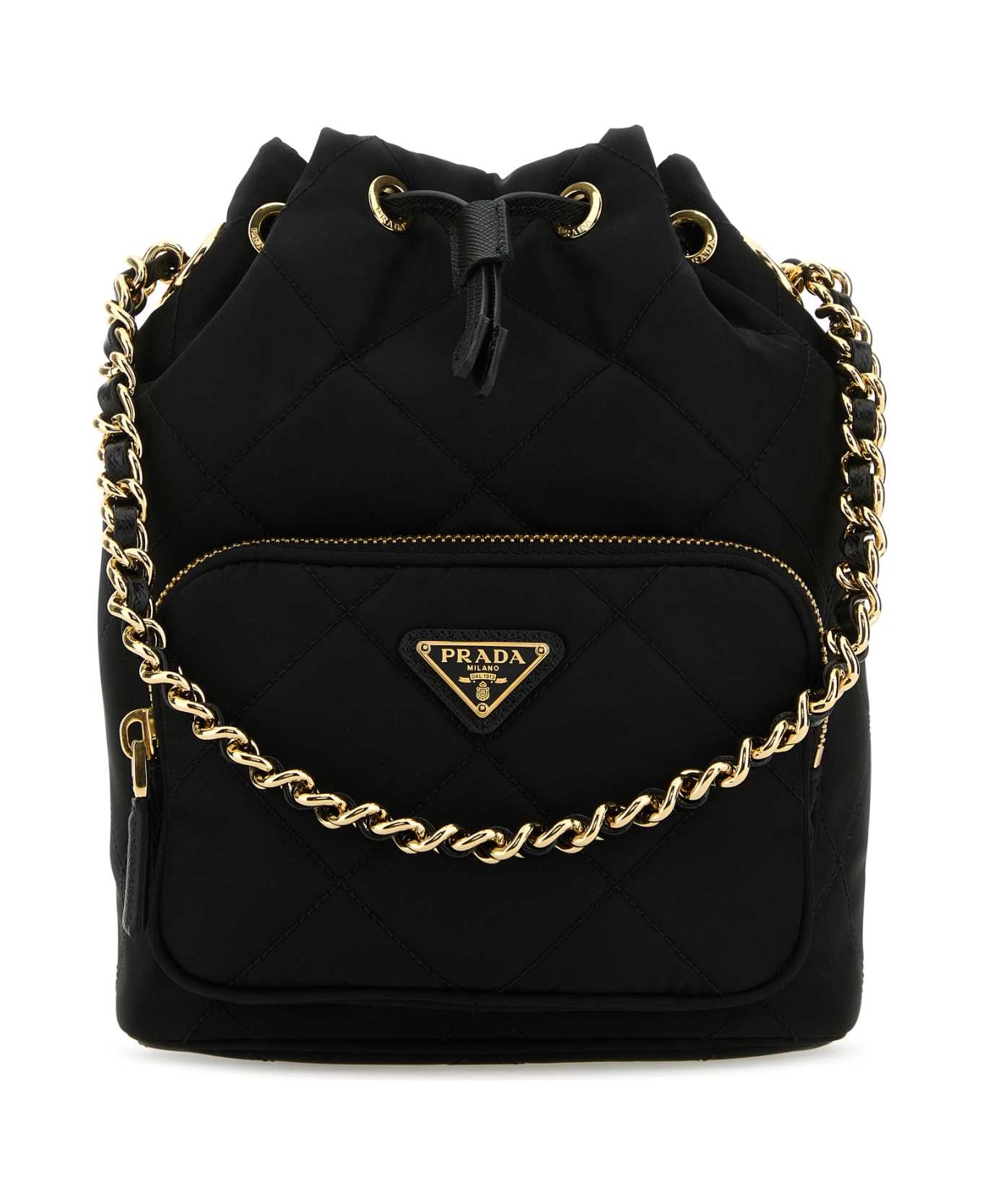 Prada Black Re-nylon Bucket Bag - NERO