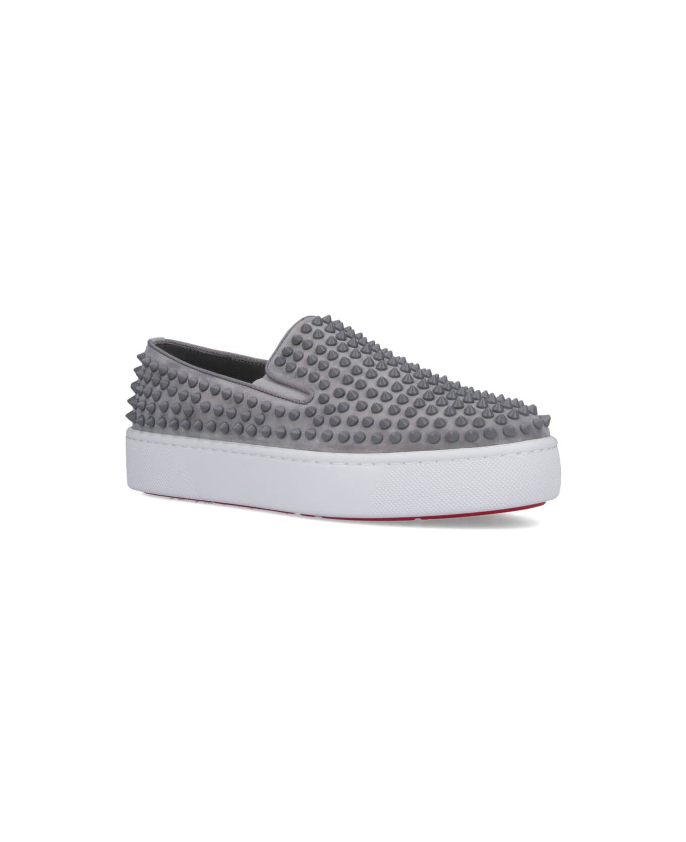Christian Louboutin "spikeboat" Sneakers - Gray