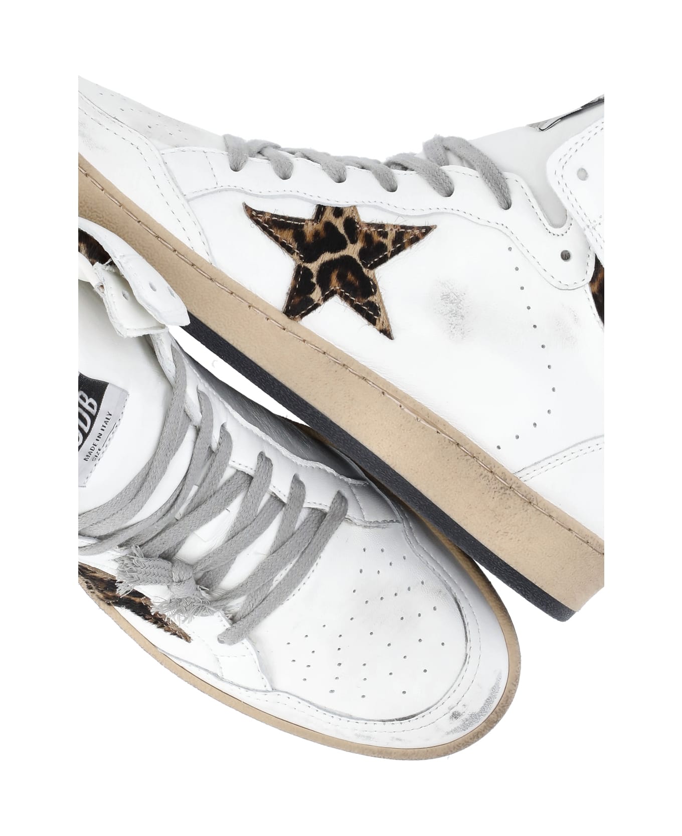 Golden Goose Sky-star Sneakers - White/Beige/Brown/Black Leo