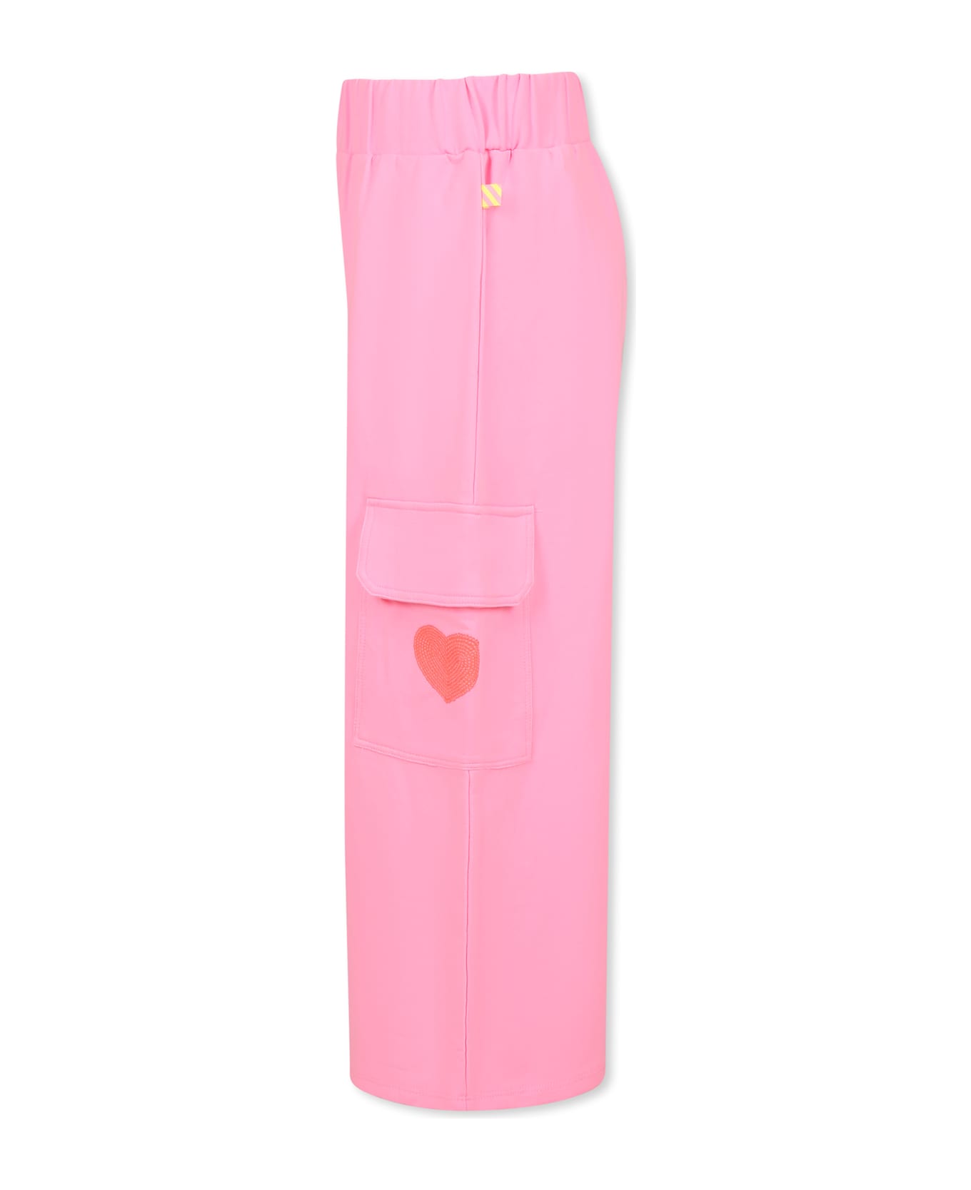 Billieblush Pink Trousers For Girl With Heart - Pink