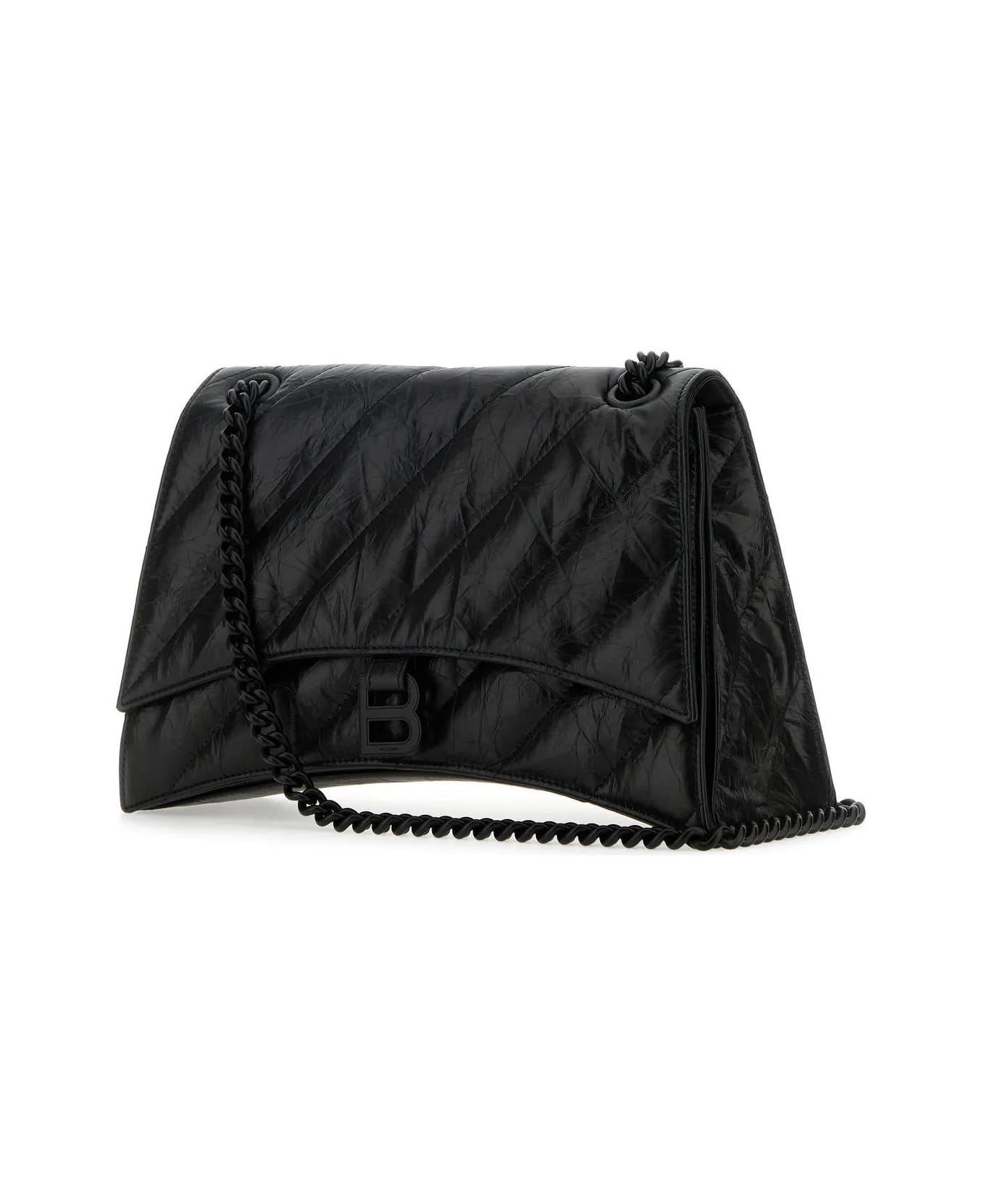 Balenciaga Crush Shoulder Bag - Black