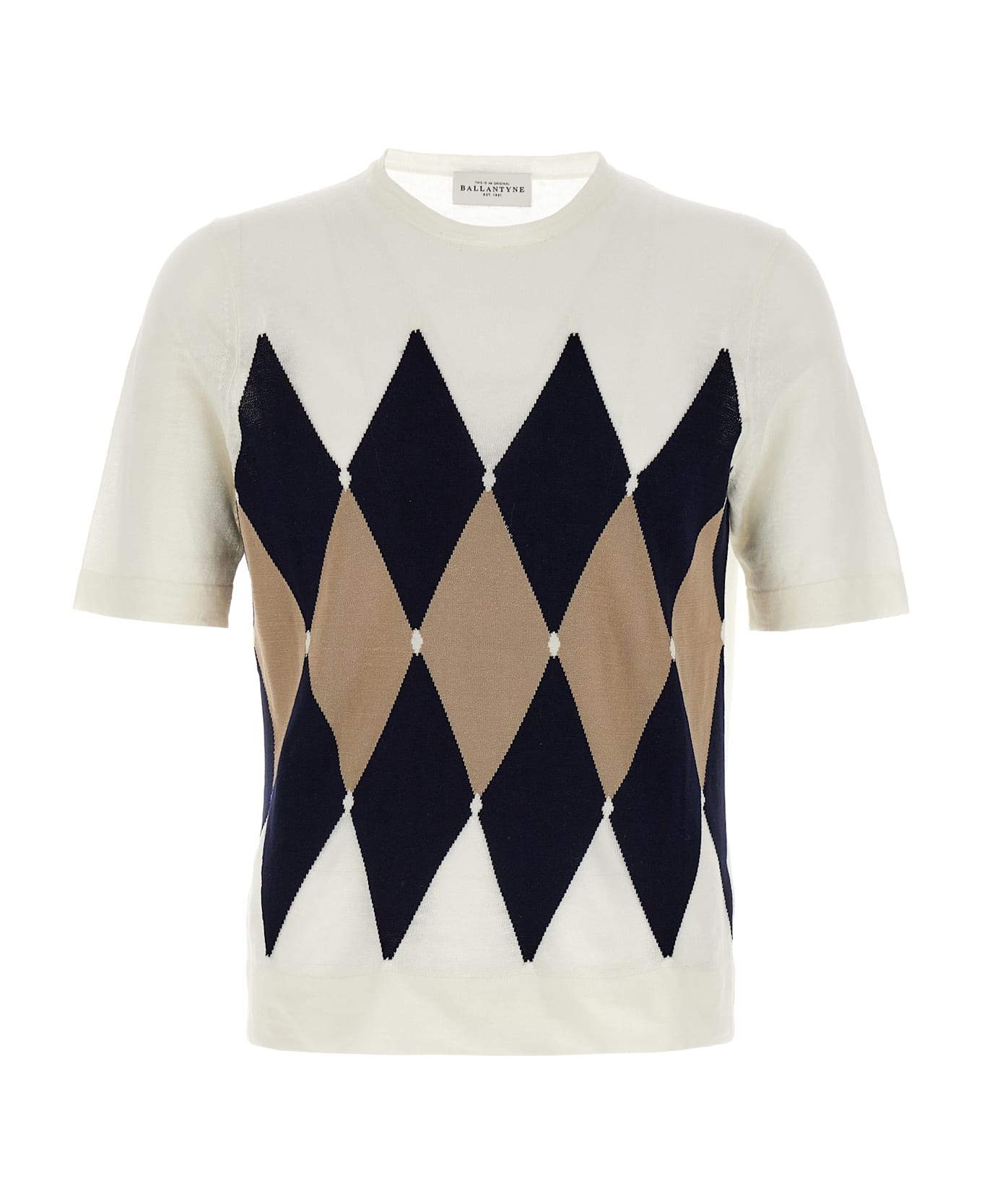 Ballantyne 
argyle
 T-shirt - White