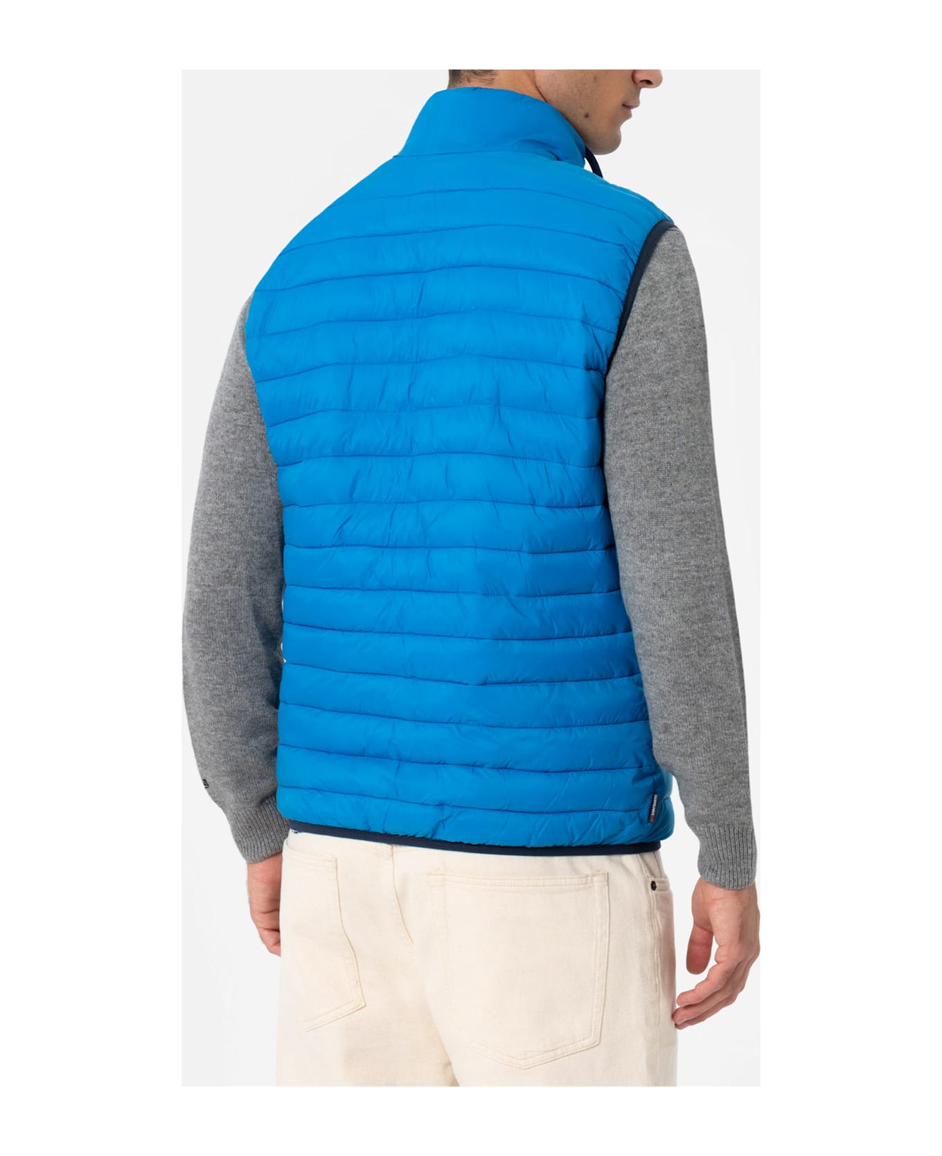 MC2 Saint Barth Man Bluette Padded Vest Aspen - BLUE