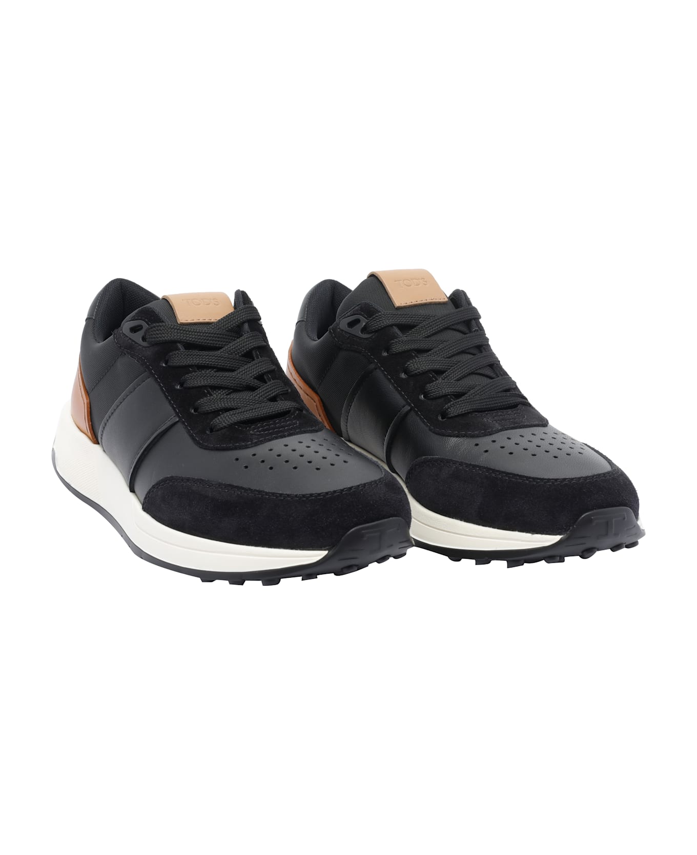 Tod
s Leather And Technical Fabric Sneakers - Black