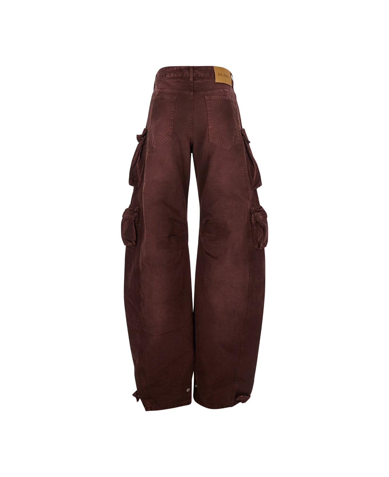 The Attico Fern Cargo Pants - RED/BURGUNDY