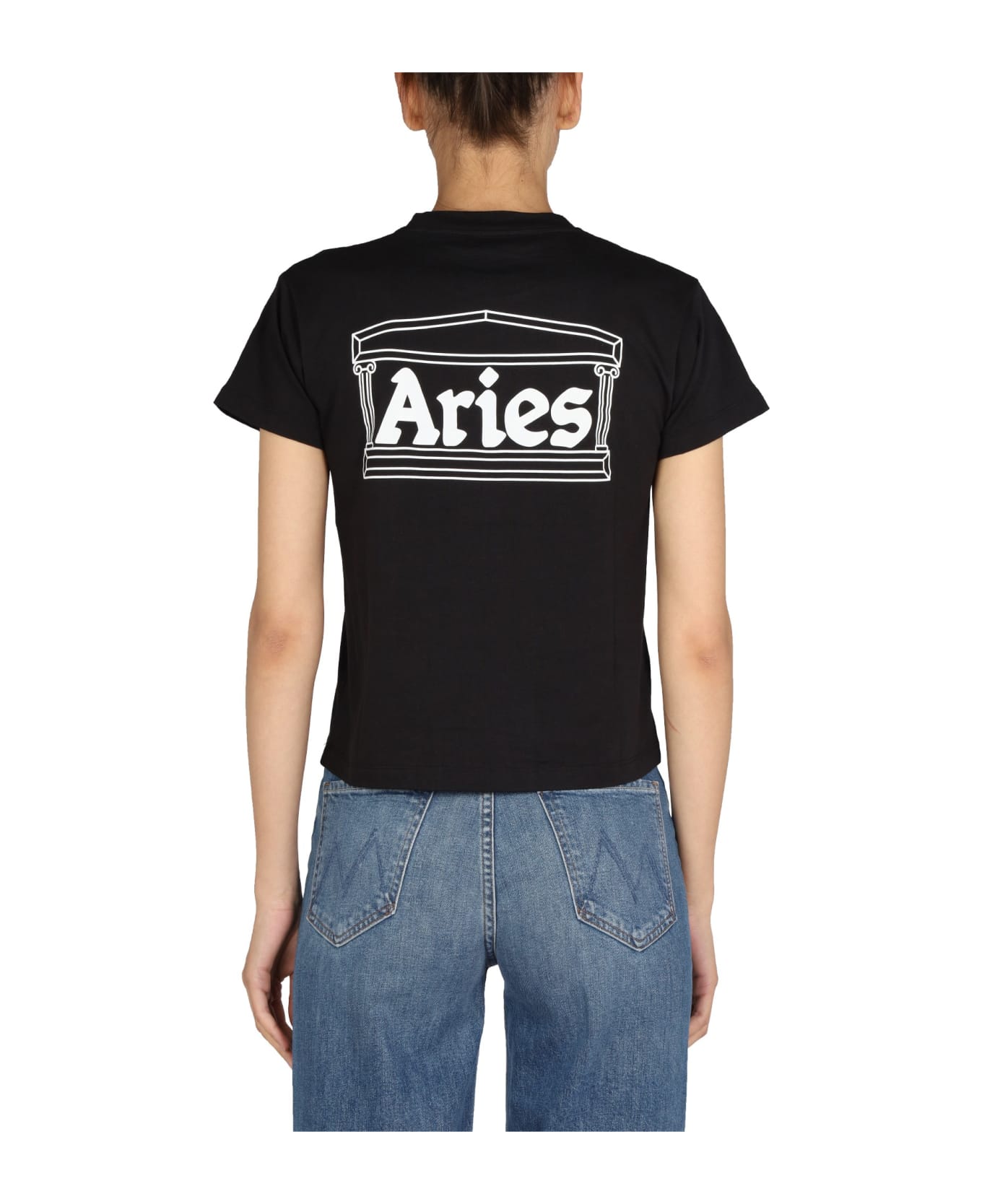 Aries Shrunken T-shirt - NERO