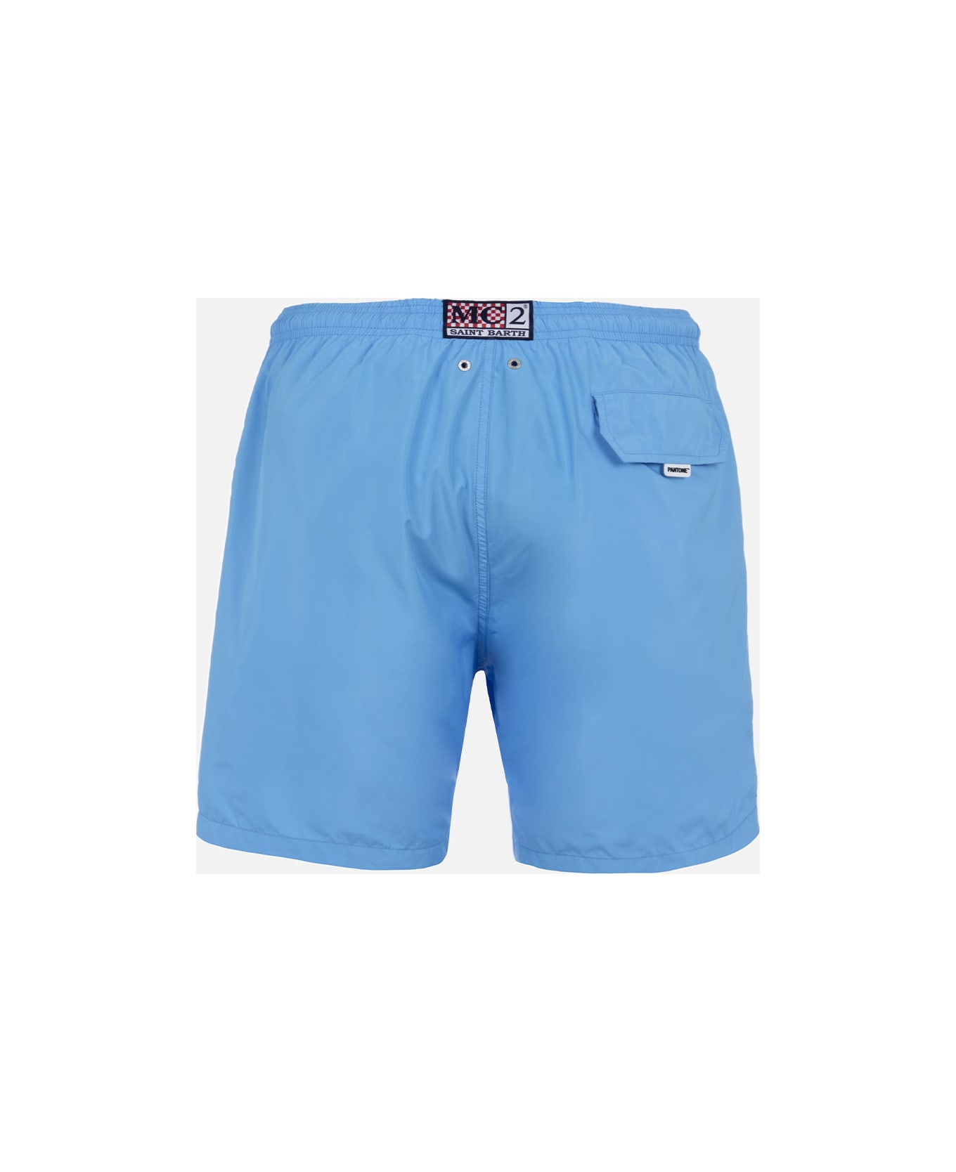 MC2 Saint Barth Man Lightweight Fabric Aqua Blue Swim Shorts Lighting Pantone | Pantone® Special Edition - SKY