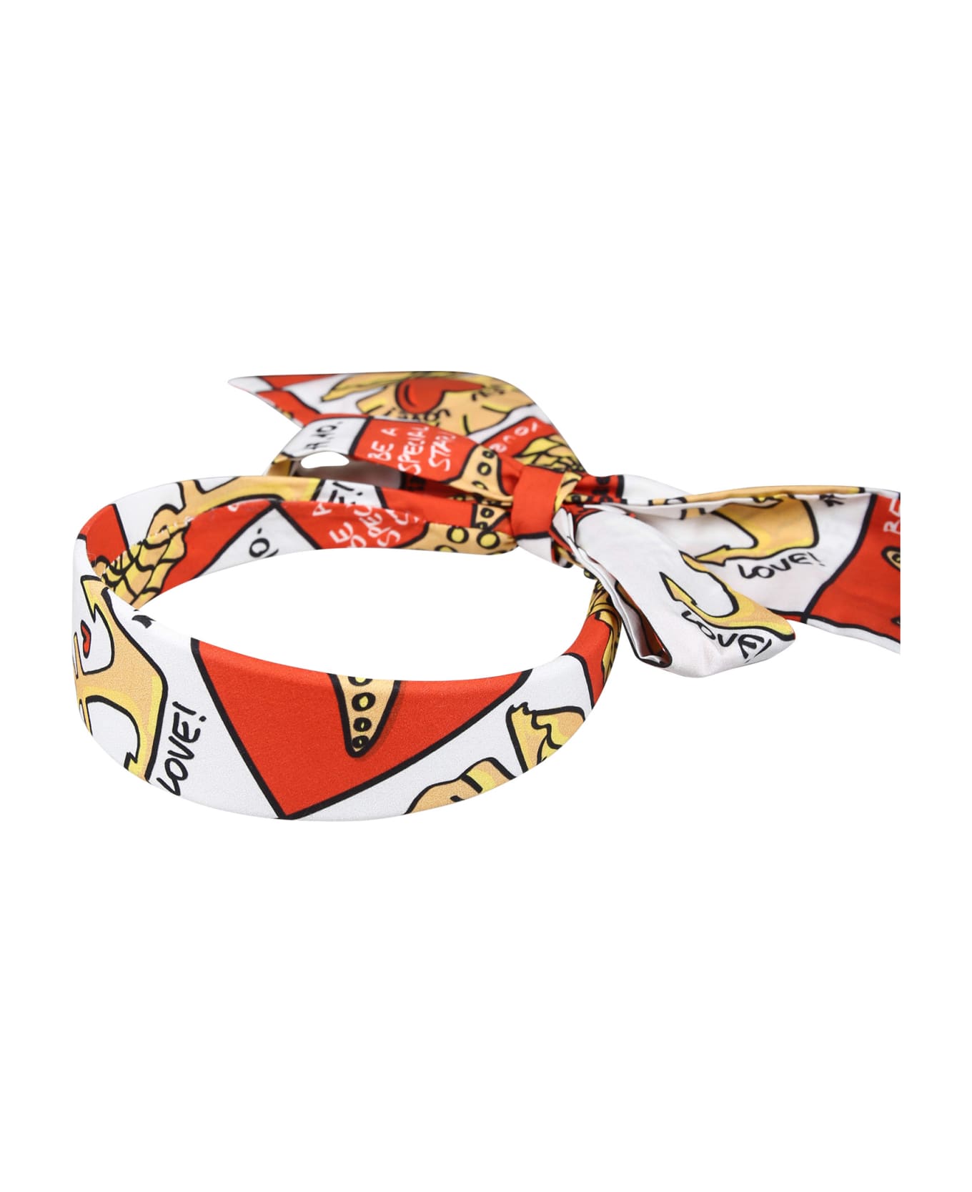 Alessandro Enriquez Red Headband For Girl With Pop Print - Red