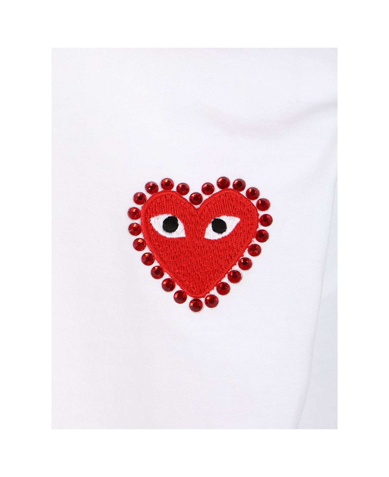 Comme des Garçons Play Red Heart T-shirt - Whitexred