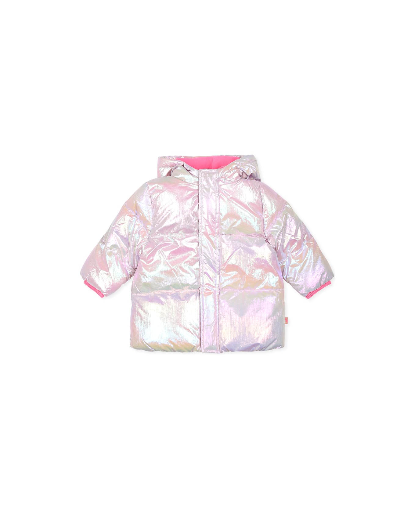 Billieblush Pink Down Jacket For Baby Girl With Cat - Pink