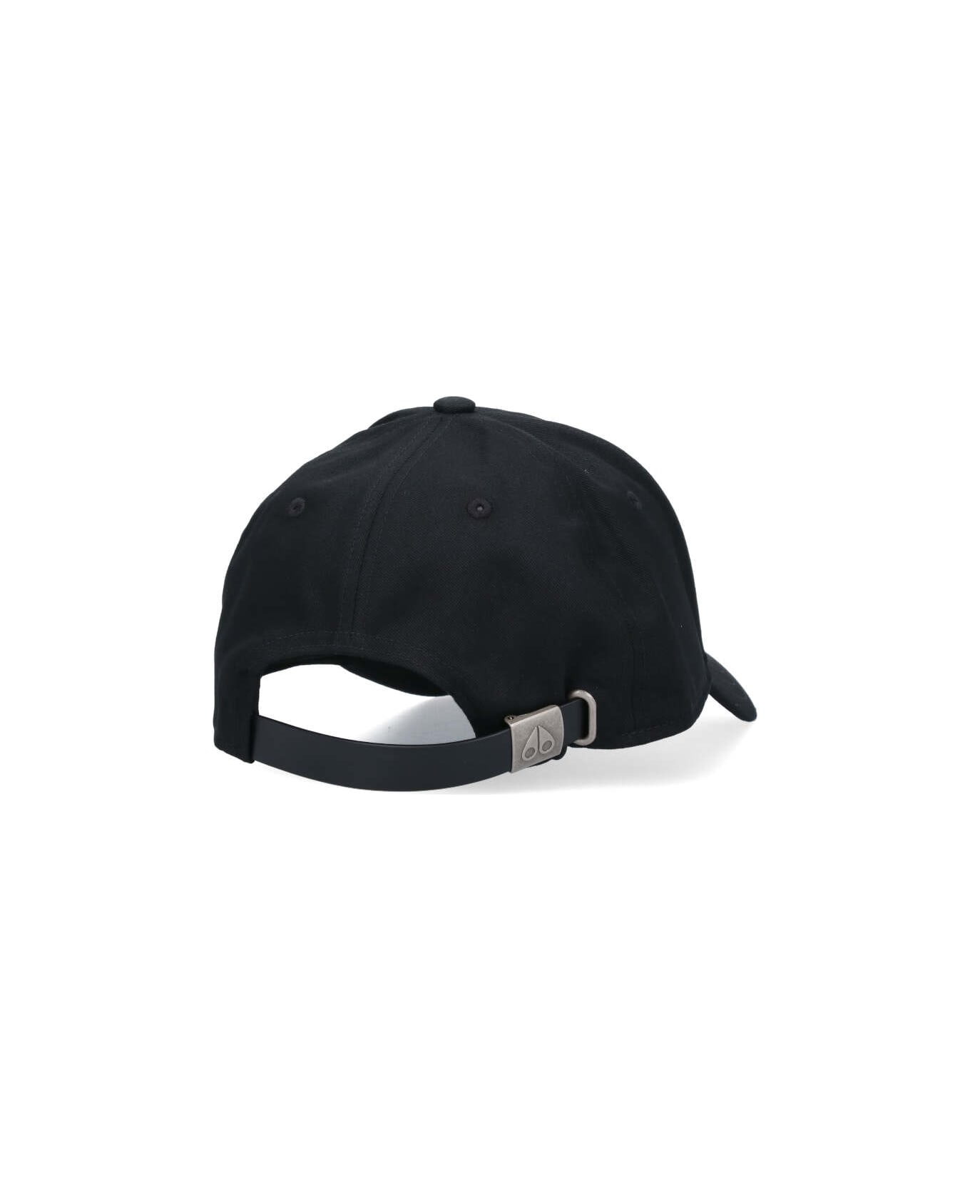 Moose Knuckles Logo Baseball Cap - Black  
