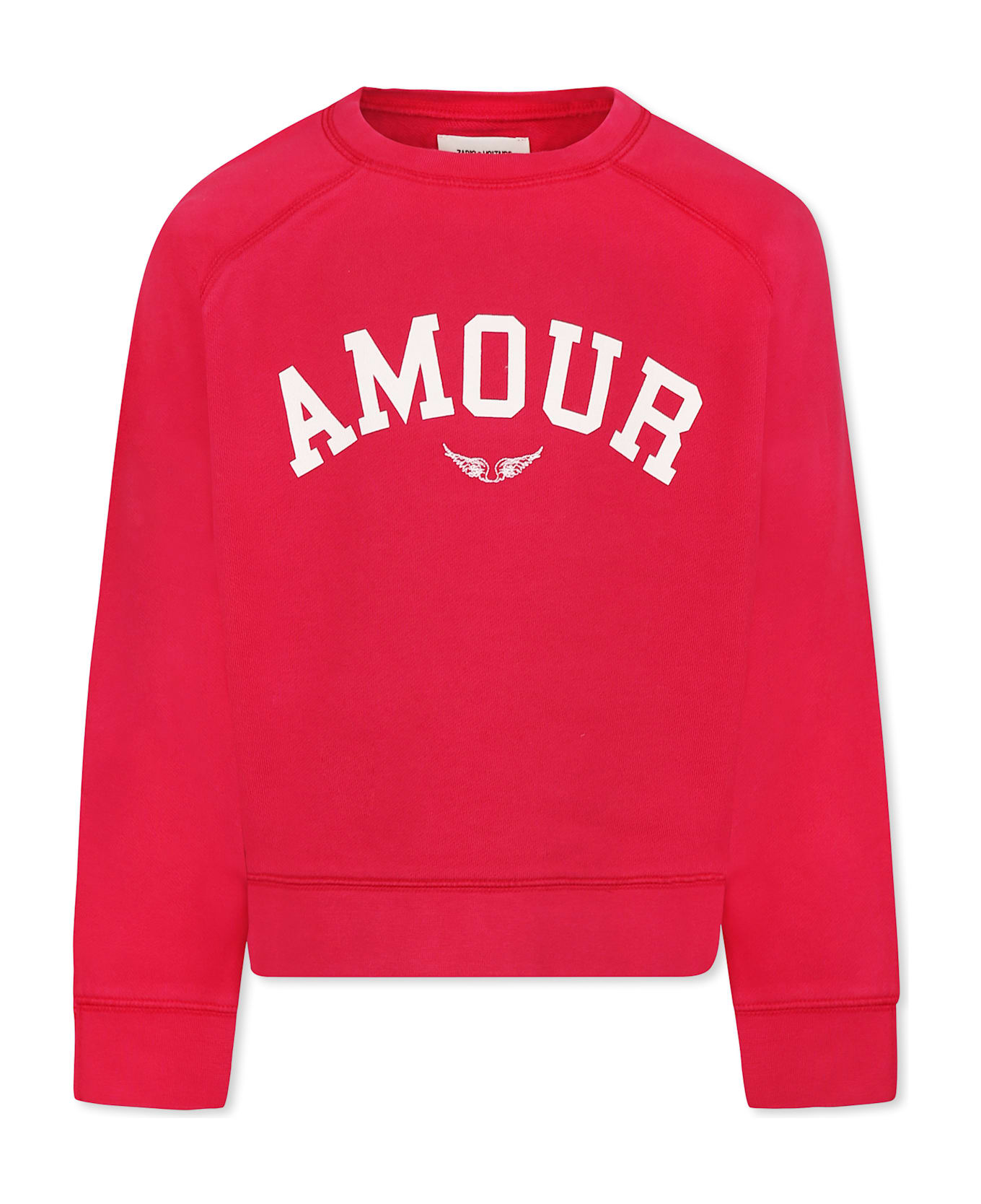 Zadig 
Voltaire Fuchsia Sweatshirt For Girl With Writing - Fuchsia